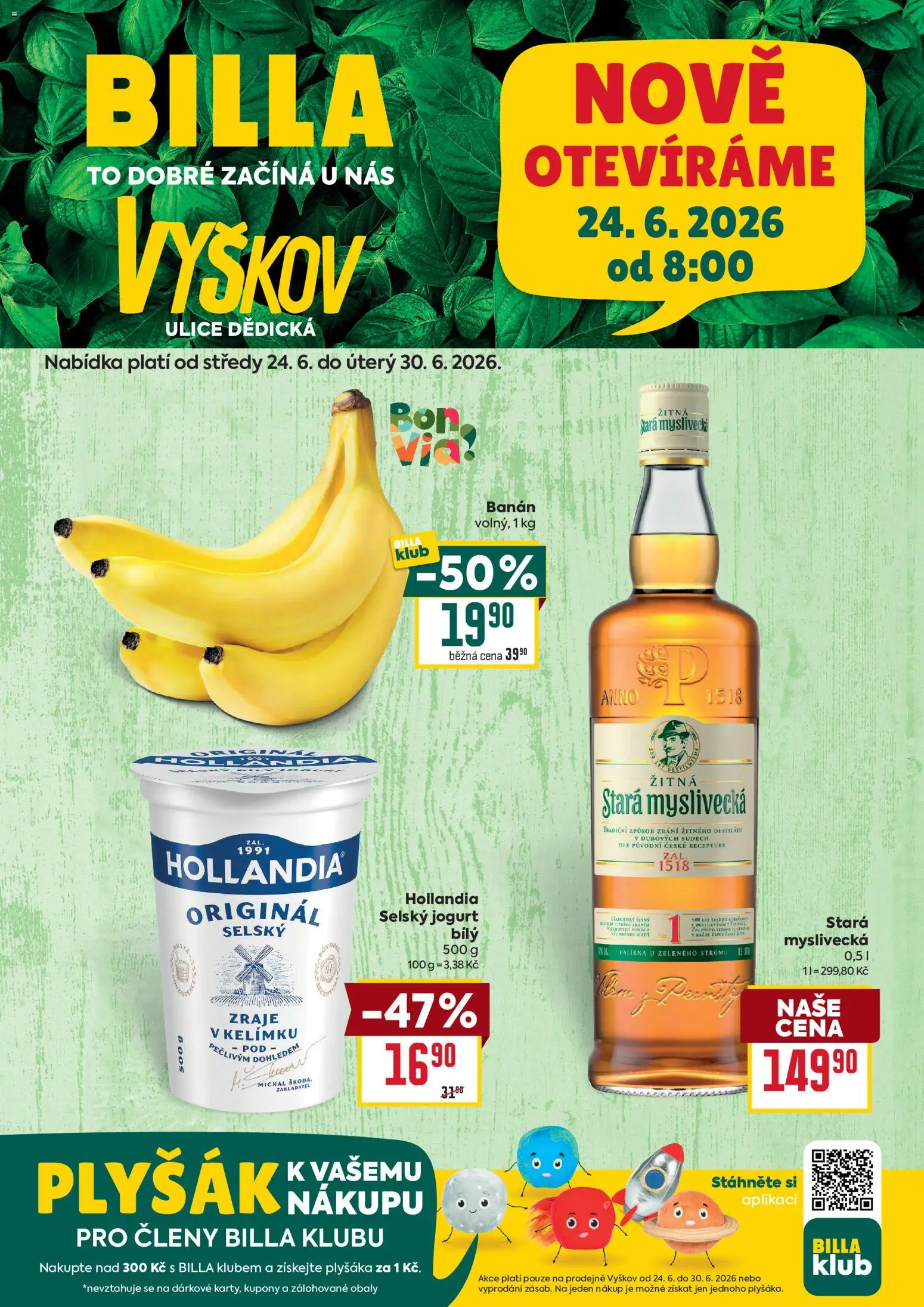 Billa leták - Vyškov od 24.06.2026 | Strana: 1