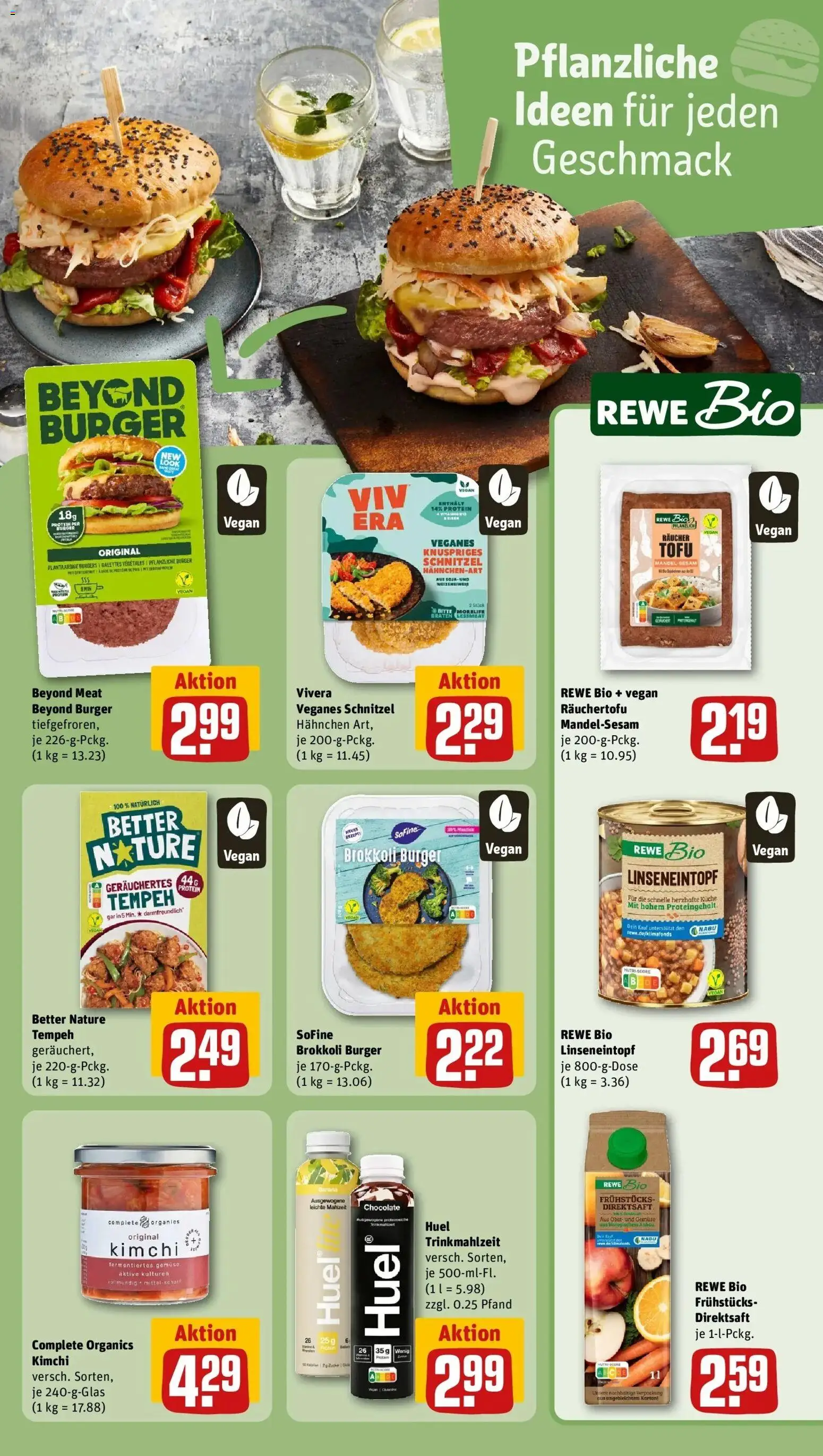 REWE Prospekt ab 31.08.2026 zum Blättern » Angebote | Seite: 15 | Produkte: Küche, Burger, Schnitzel, Gemüse