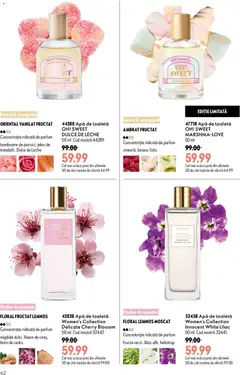 Ofertele Oriflame valabile de la 29.07.2026 | Pagină: 62 | Produse: Parfum, Apă de toaletă, Bomboane, Apă