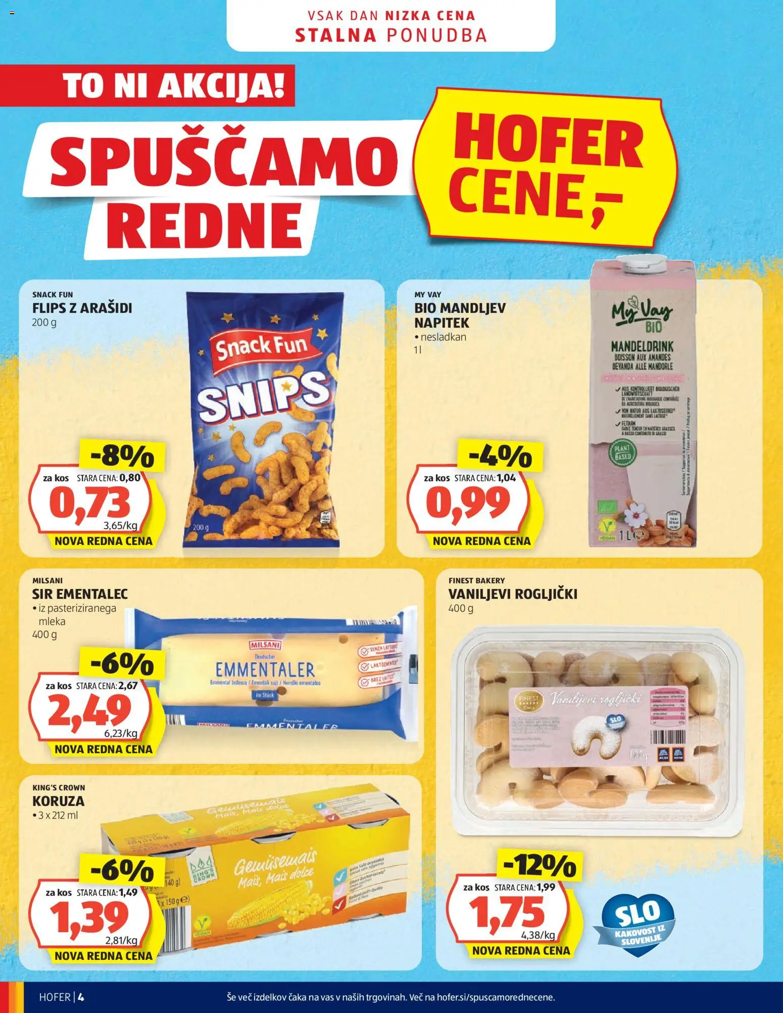 Hofer SI katalog | vrijedi od 21.10.2026 | Stranica: 4 | Proizvodi: Flips, Sir