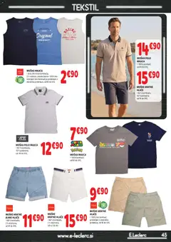 E.leclerc katalog akcije – veljaven od 20.05.2026 | Stran: 45 | Izdelki: Majica, Hlace, Kratke hlace