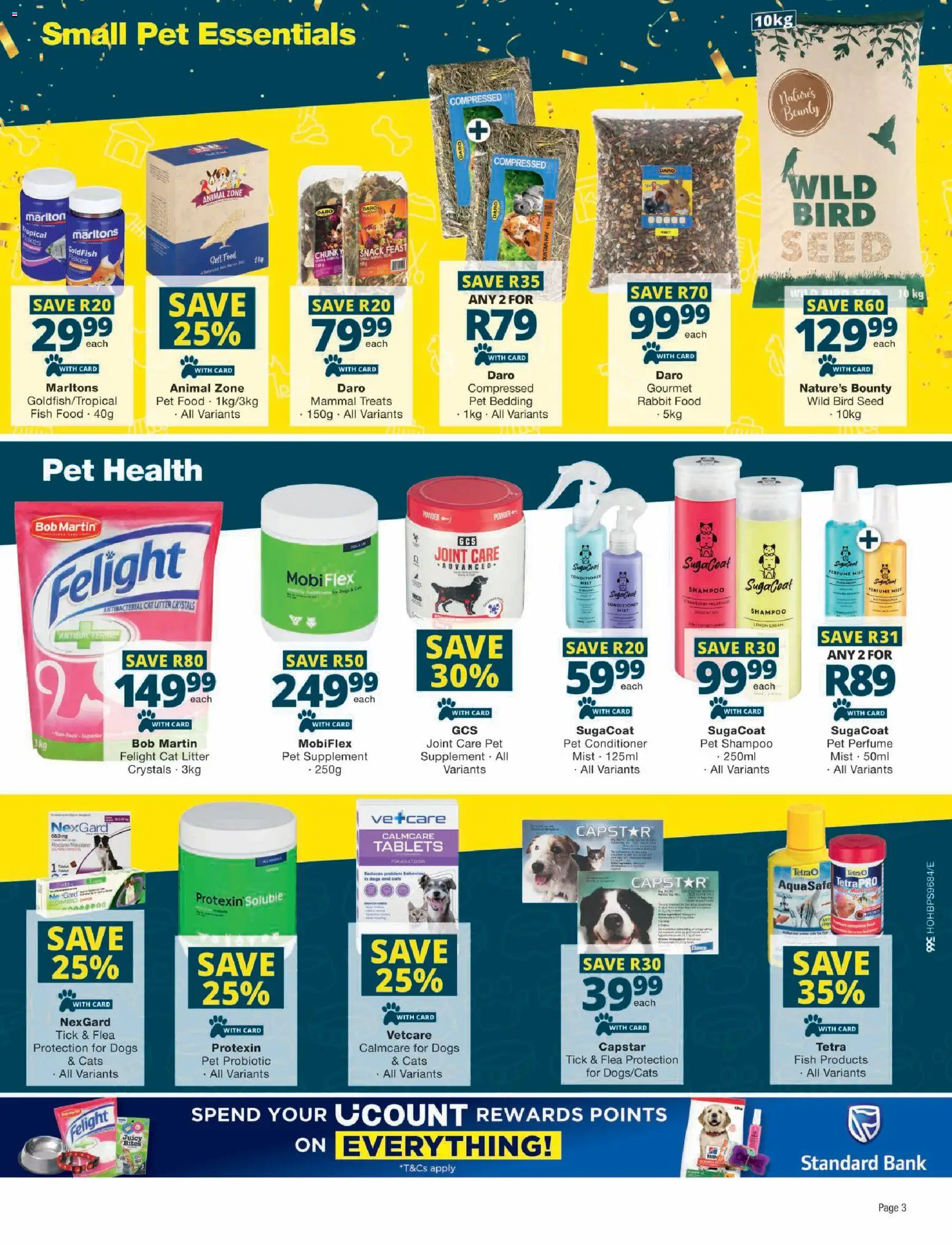 New Checkers catalogue – valid from 20.04.2026 | Page: 3 | Products: Pet food, Queso de vaca, Shampoo, Flakes