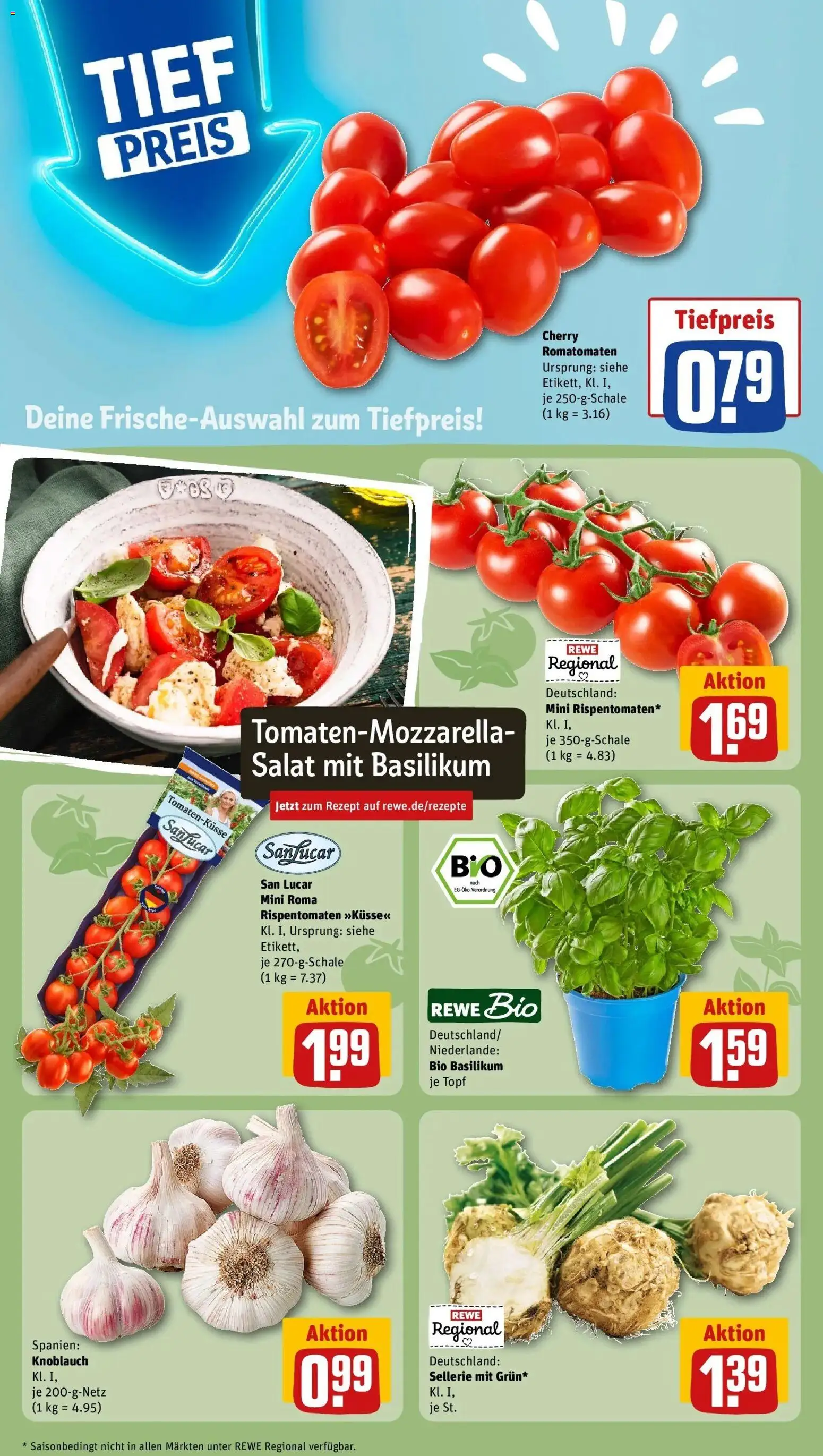 REWE Prospekt ab 10.08.2026 zum Blättern » Angebote | Seite: 6 | Produkte: Knoblauch, Salat