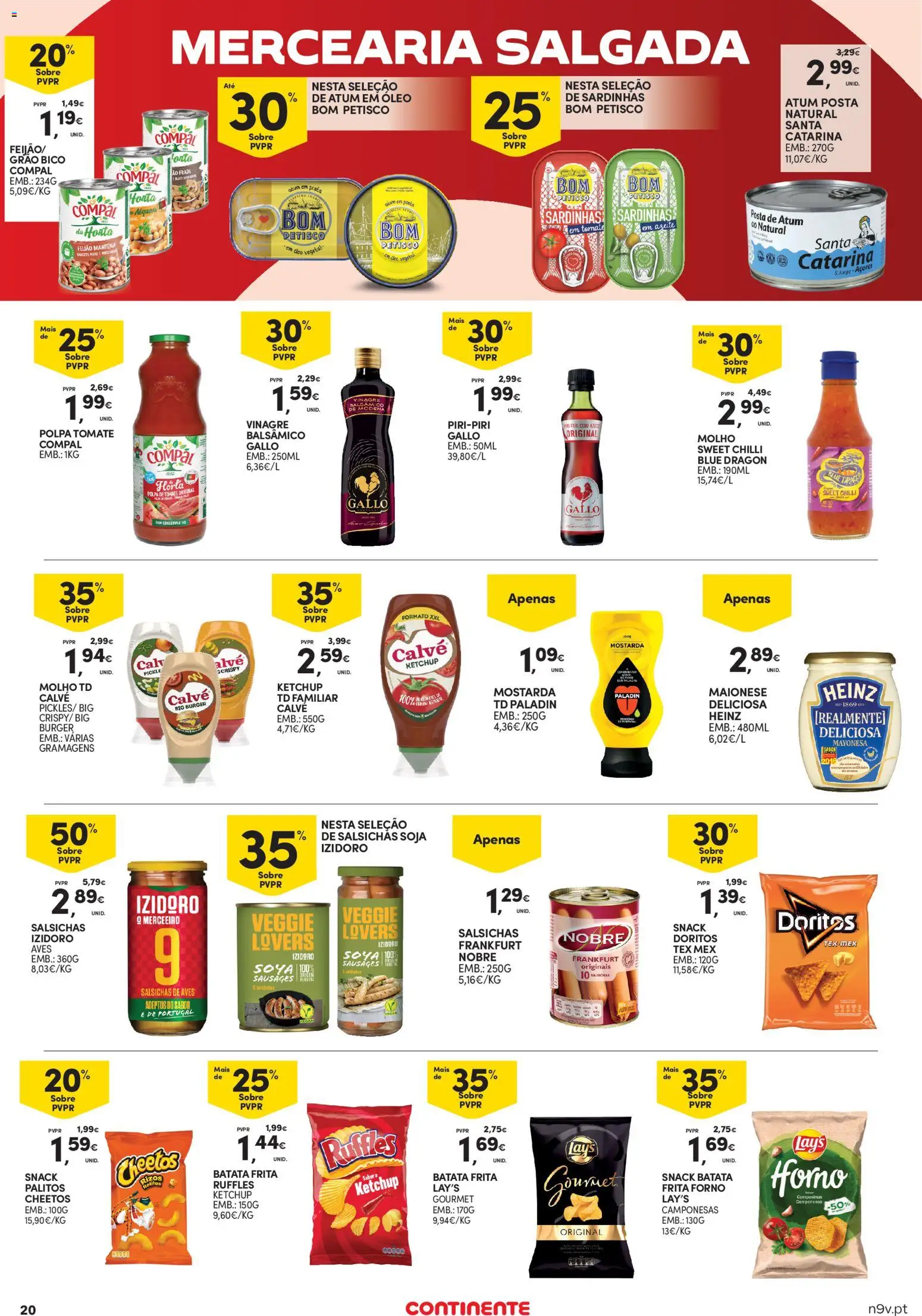 Continente Açores │ válido de 25/06/2026 | Página: 20 | Produtos: Vinagre, Porta, Sardinhas, Ketchup