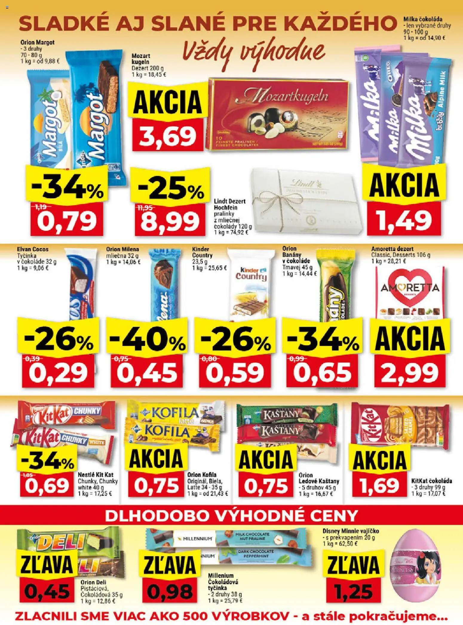 Nové Klas akcie – leták je platný od 07.09.2026 | Strana: 17 | Produkty: Lindt, Kinder, Čokoládová tyčinka, Milka