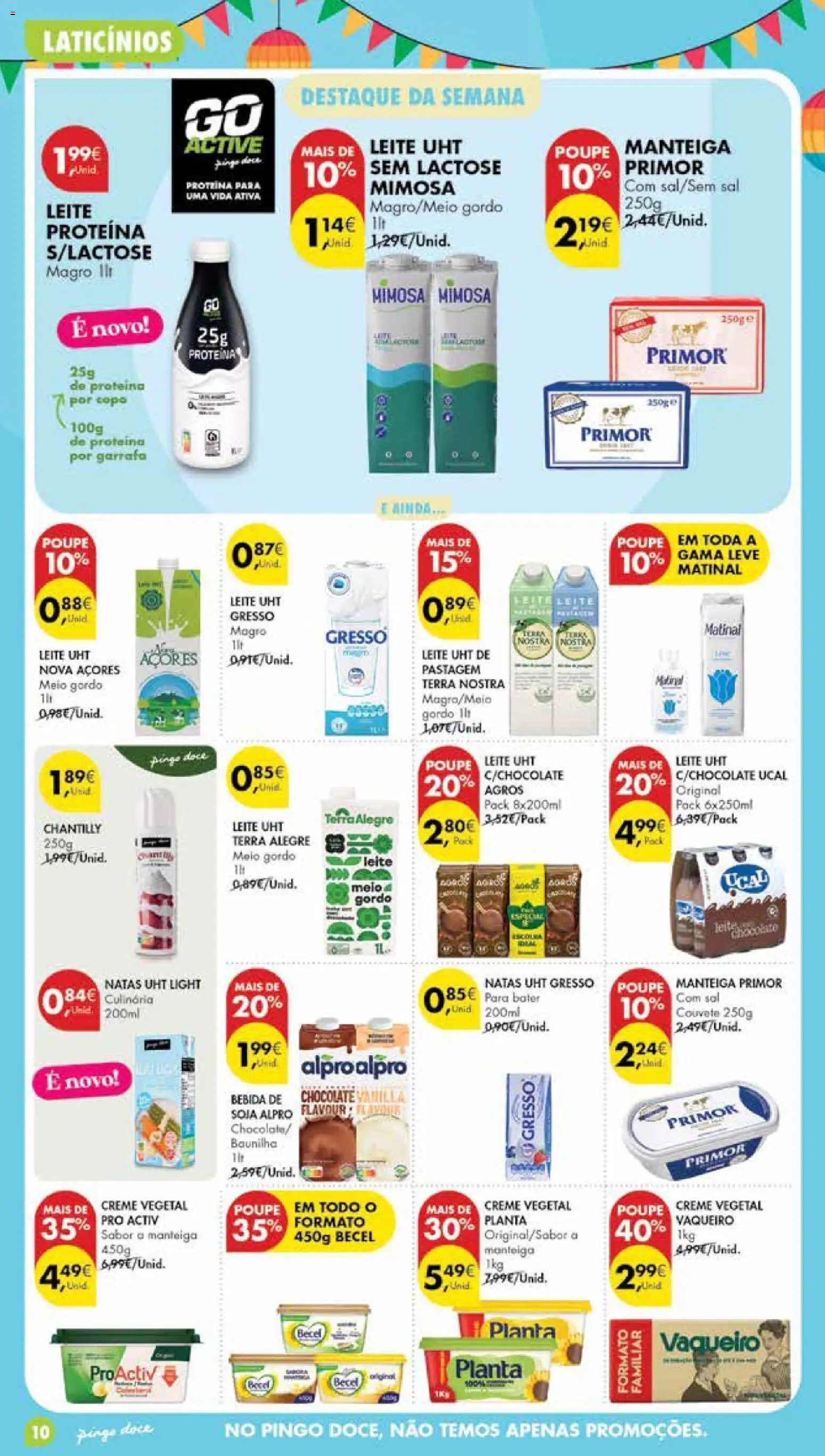 Pingo Doce Poupe Esta Semana Madeira │ válido de 09.06.2026 | Página: 10 | Produtos: Leite proteina, Chantilly, Sal, Bebida