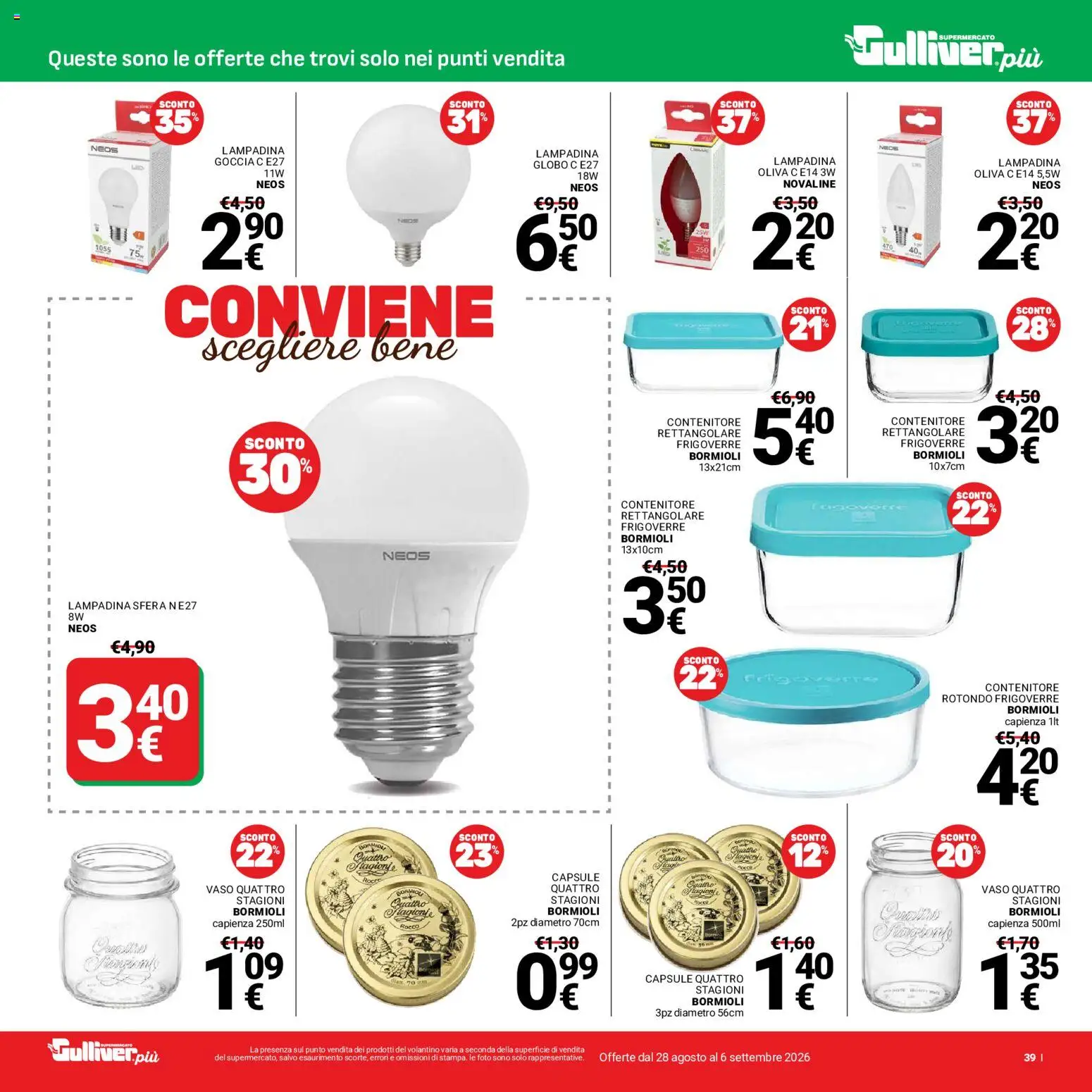 Volantino Gulliver del 28/08/2026 | Pagina: 39 | Prodotti: Contenitore, Vaso