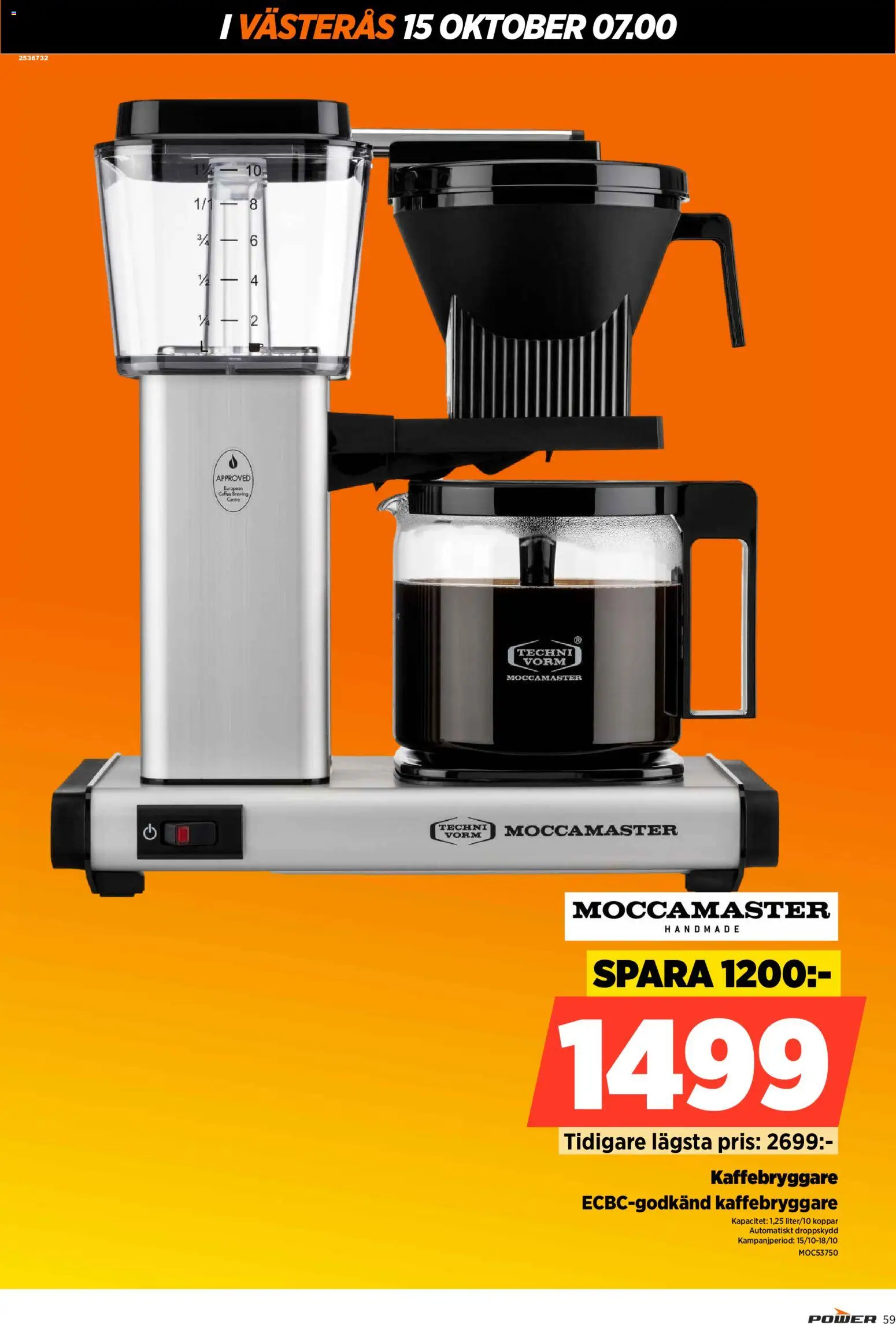 Power reklamblad aktuell från 15/10/2026 | Sida: 59 | Produkter: Kaffebryggare, Koppar