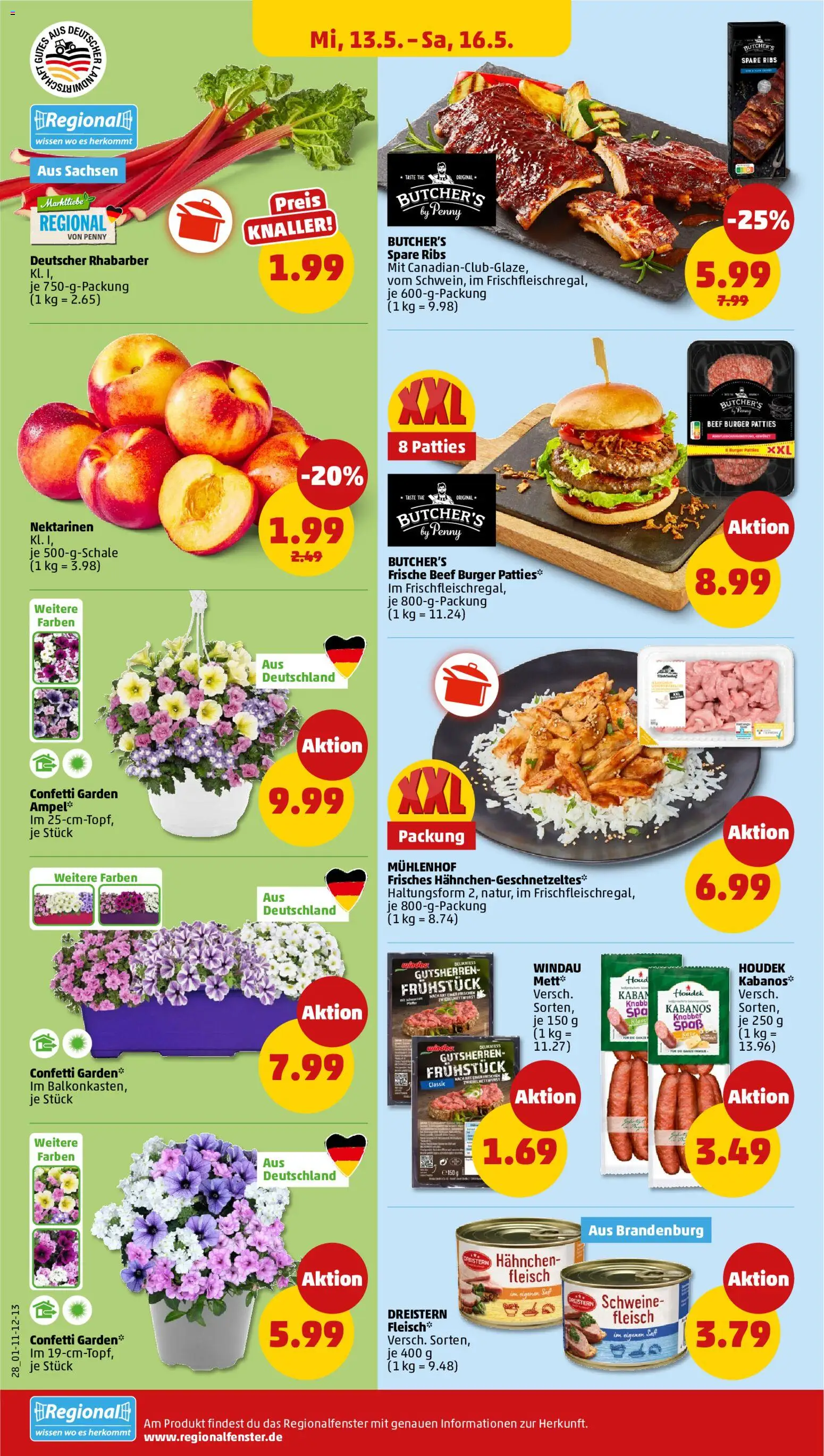 Penny Prospekt 	 – gültig ab 11.05.2026 | Seite: 30 | Produkte: Nektarinen, Spare ribs, Saft, Fleisch