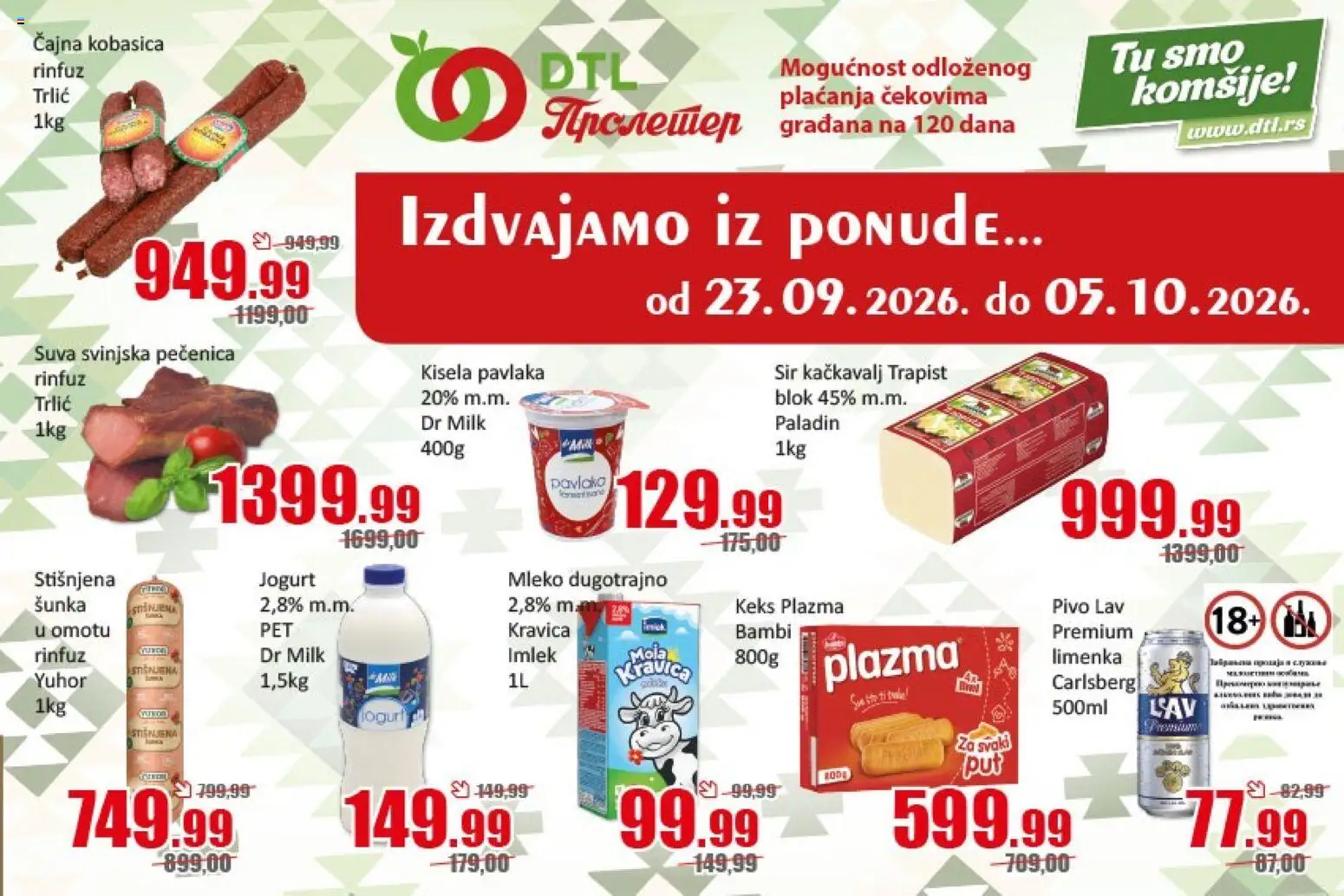 Metalac Proleter katalog - važi od 23.09.2026 | Strana: 3 | Proizvode: Kisela pavlaka, Plazma, Mleko, Pivo