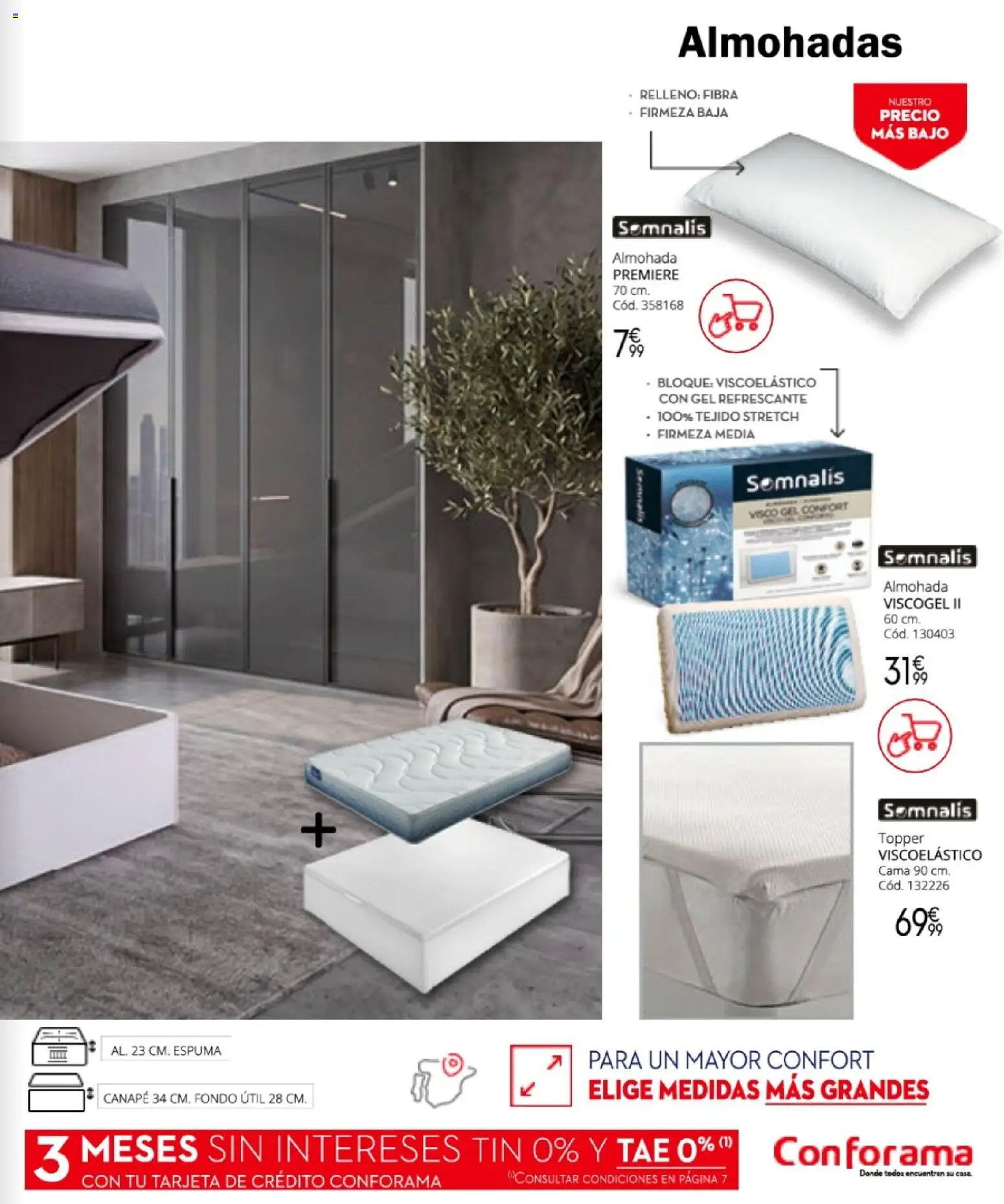 Conforama Camitis │ válido desde el 06/08/2026 | Página: 59 | Productos: Gel refrescante, Espuma, Cama, Almohada