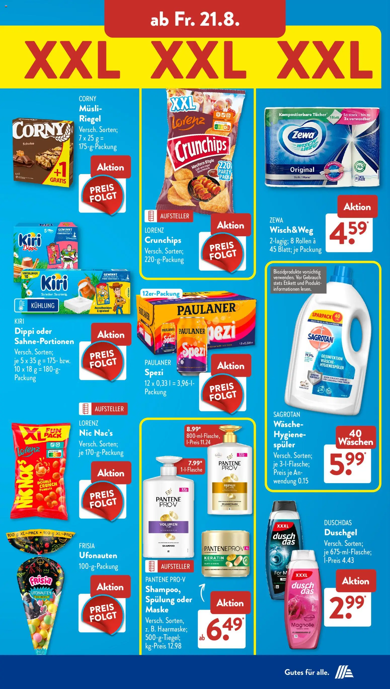 Aldi Süd Prospekt – gültig ab 17.08.2026 | Seite: 10 | Produkte: Musli, Corny riegel, Shampoo, Paulaner