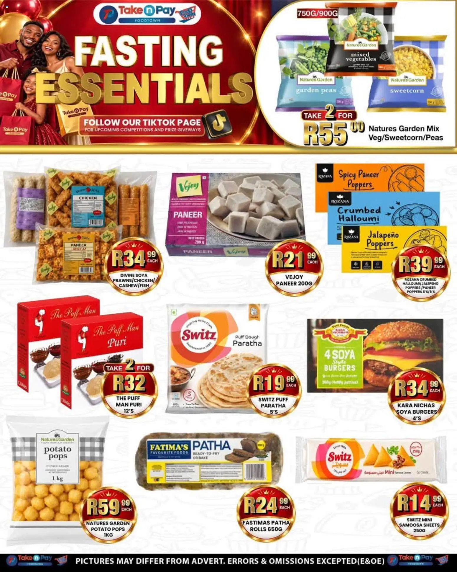 New Take n Pay catalogue – valid from 21/09/2026 | Page: 4 | Products: Chicken, Burgers, Dough, Vegetables