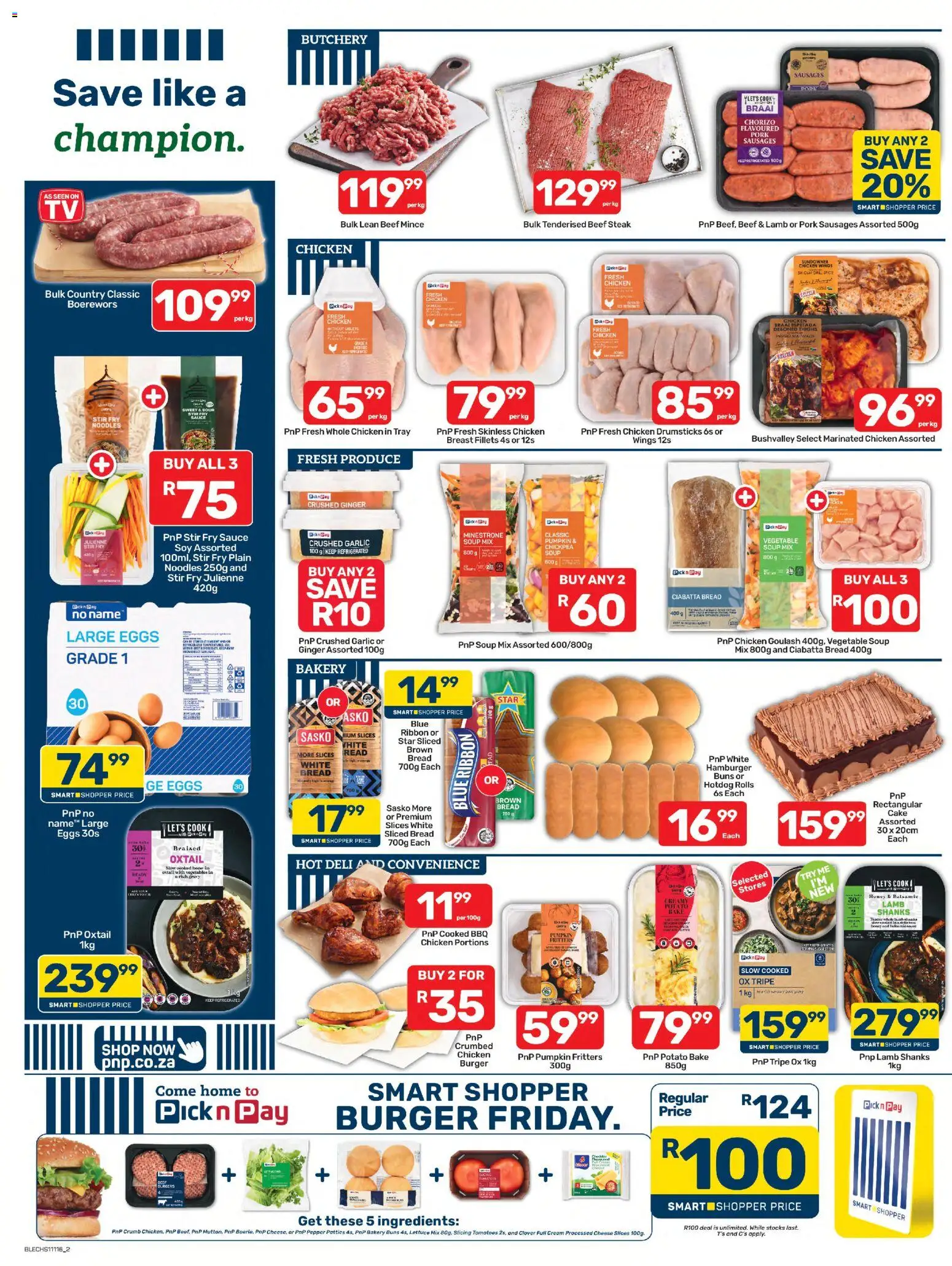New Pick n Pay catalogue – valid from 25/08/2026 | Page: 2 | Products: Boerewors, Bread, Soup, Gravy