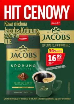 Pogląd oferty "Prim Market promocja - Kawa Mielona Jacobs Krönung" - ważna od 22.05.2026