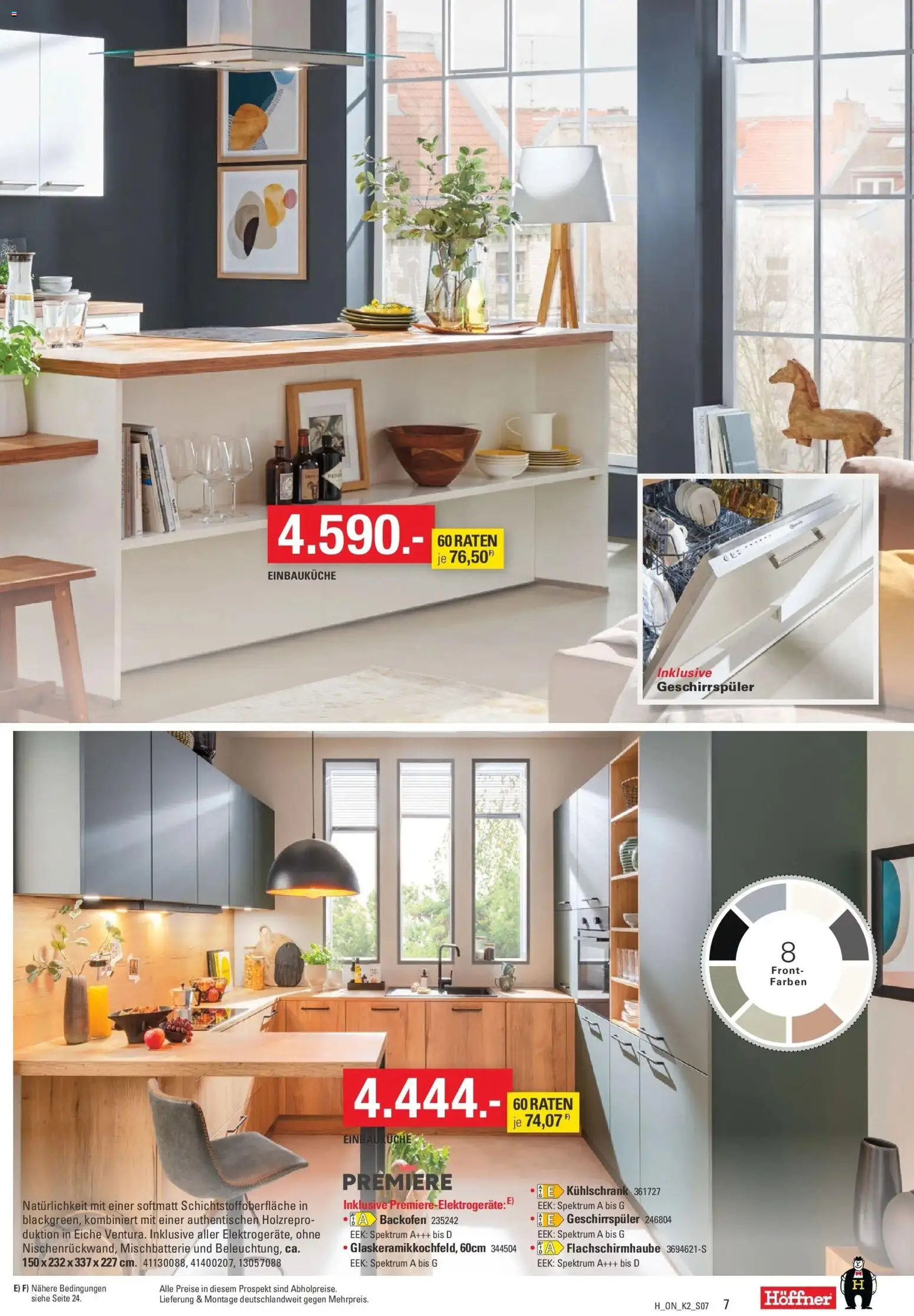 Höffner Prospekt Barsbüttel (ab 23.09.2026) zum Blättern | Seite: 7 | Produkte: Geschirrspüler, Einbauküche, Kühlschrank, Backofen