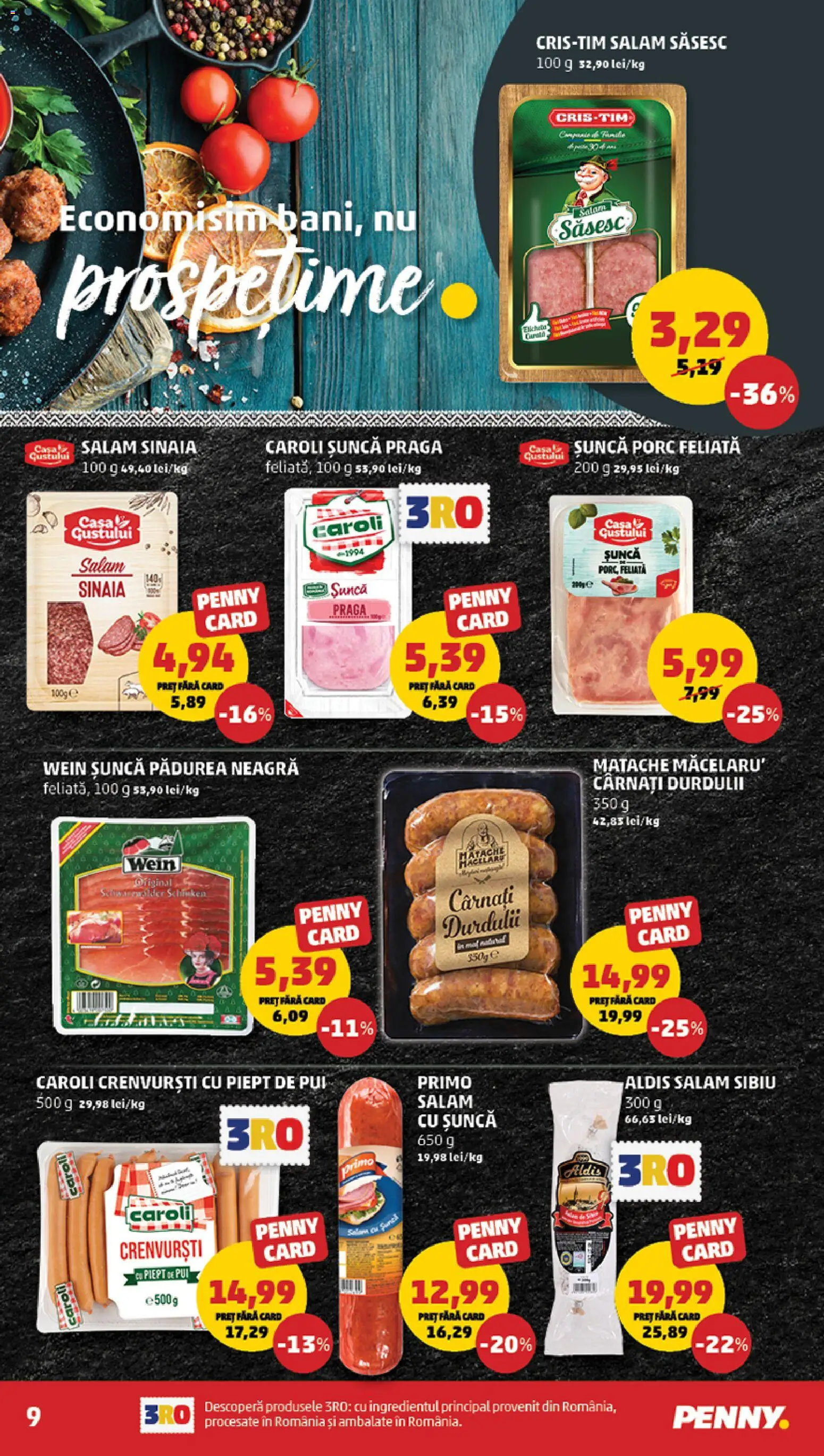 Noul catalog PENNY – valabil de la 22.07.2026 | Pagină: 9 | Produse: Hacıyatmaz Kedi Oyuncağı, Crenvurști, Salam, Șuncă