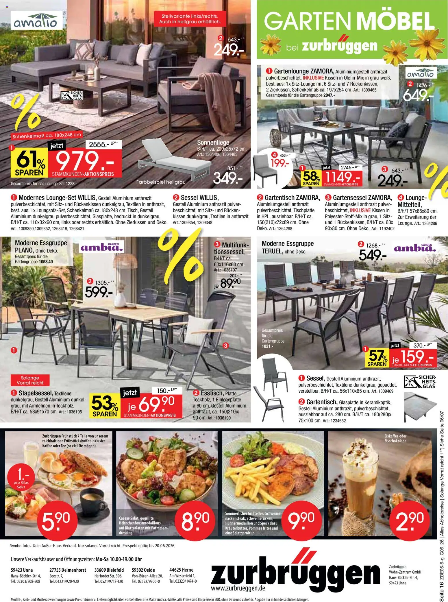 Zurbrüggen Mega Sparpreise – gültig ab 08.06.2026 | Seite: 42 | Produkte: Kissen, Sekt, Pommes frites, Tee