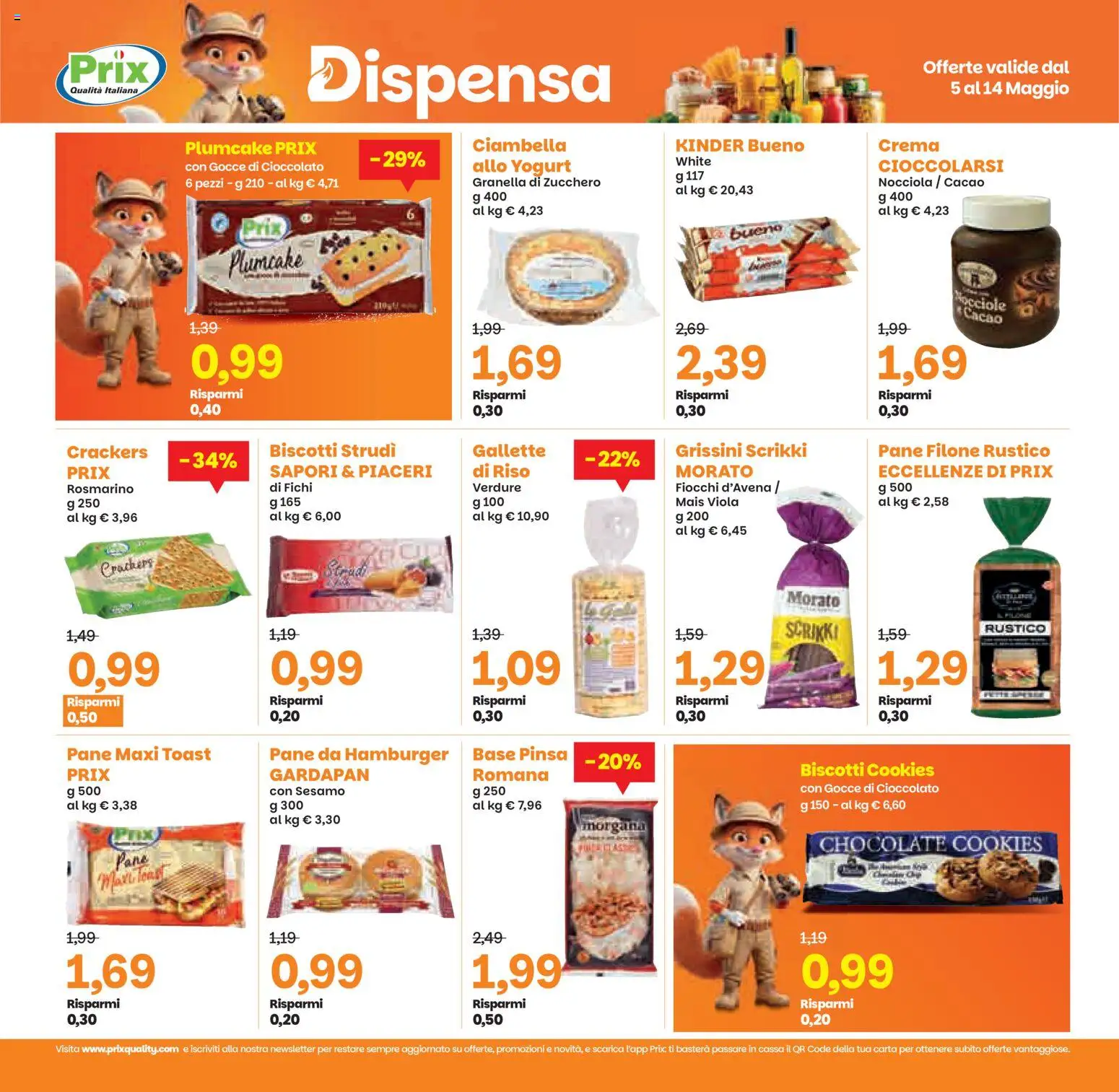 Volantino Prix del 05.05.2026 | Pagina: 17 | Prodotti: Yogurt, Cioccolato, Biscotti, Gallette
