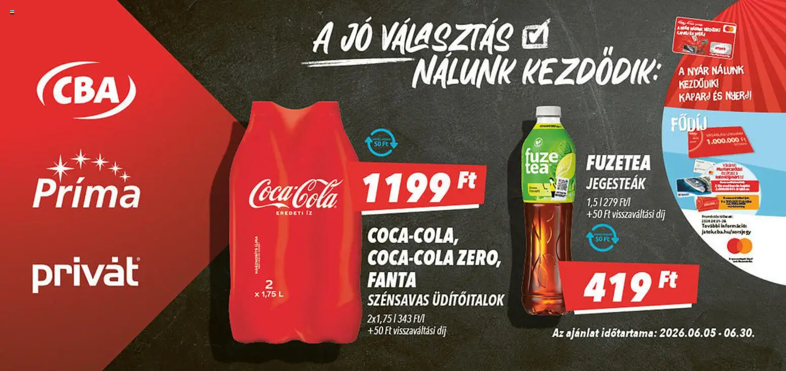 CBA akciós ujság - amely érvényes a következő dátumtól: 05.06.2026 | Oldal: 4 | Termékek: Fanta
