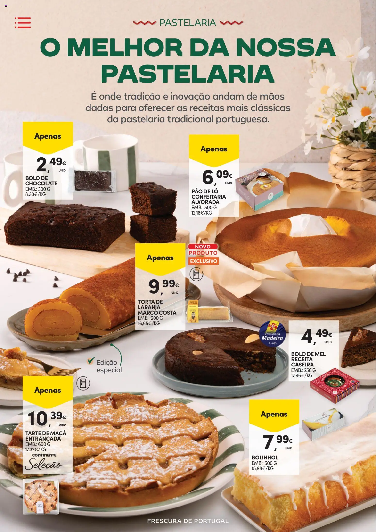 Continente - Frescura de Portugal Direto da origem │ válido de 05.05.2026 | Página: 32 | Produtos: Bolo, Pão, Maça, Mel