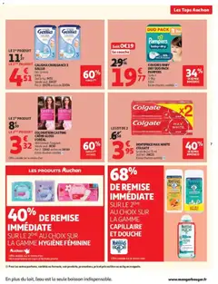Auchan - Prévisualisation de HYGIÈNE FÉMININE, Auchan, Offre valable sur le moins cher. valide à partir de 13/10/2026 | Page: 7