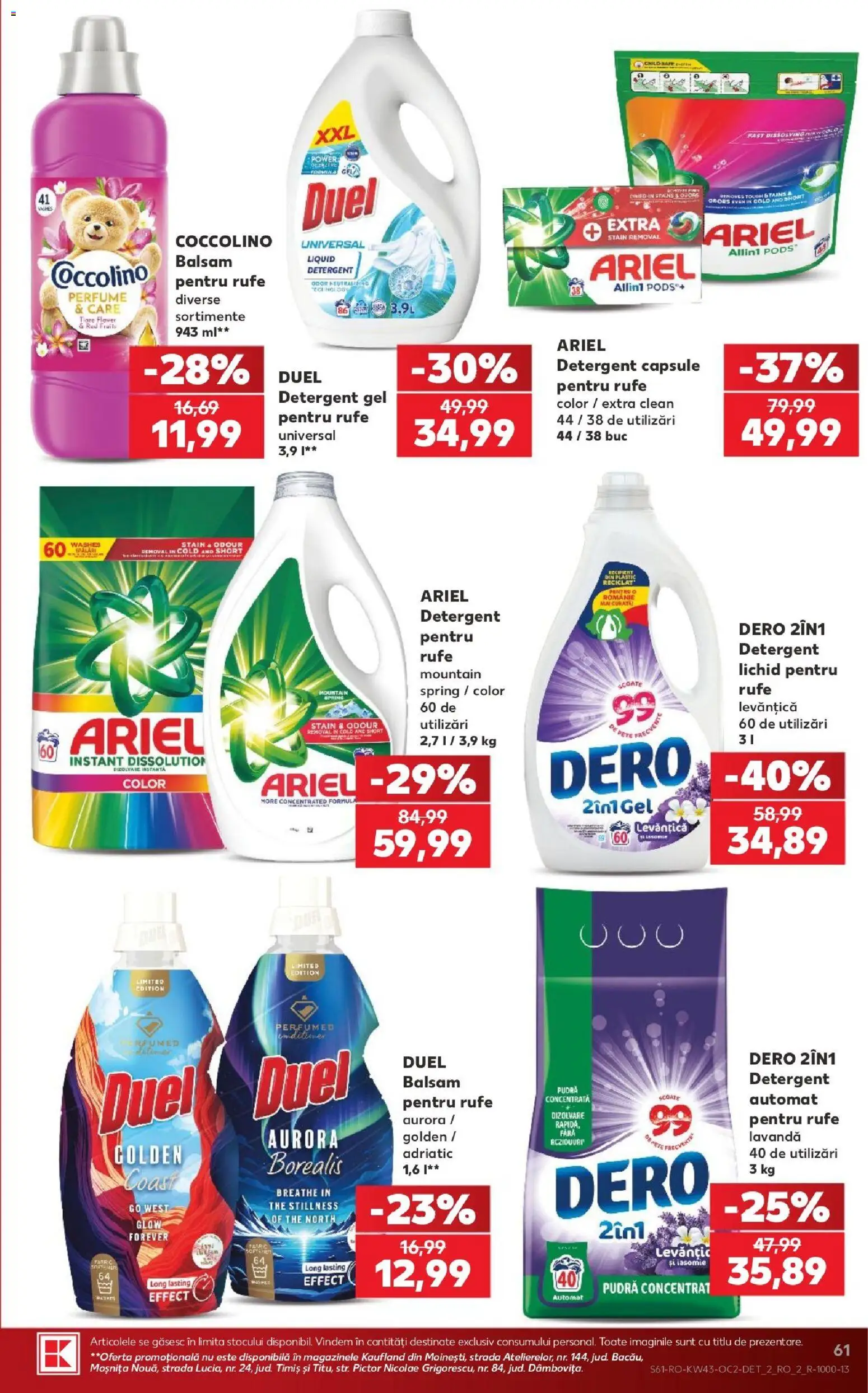 Noul catalog Kaufland – valabil de la 21.10.2026 | Pagină: 61 | Produse: Pudră, Balsam, Detergent, Power