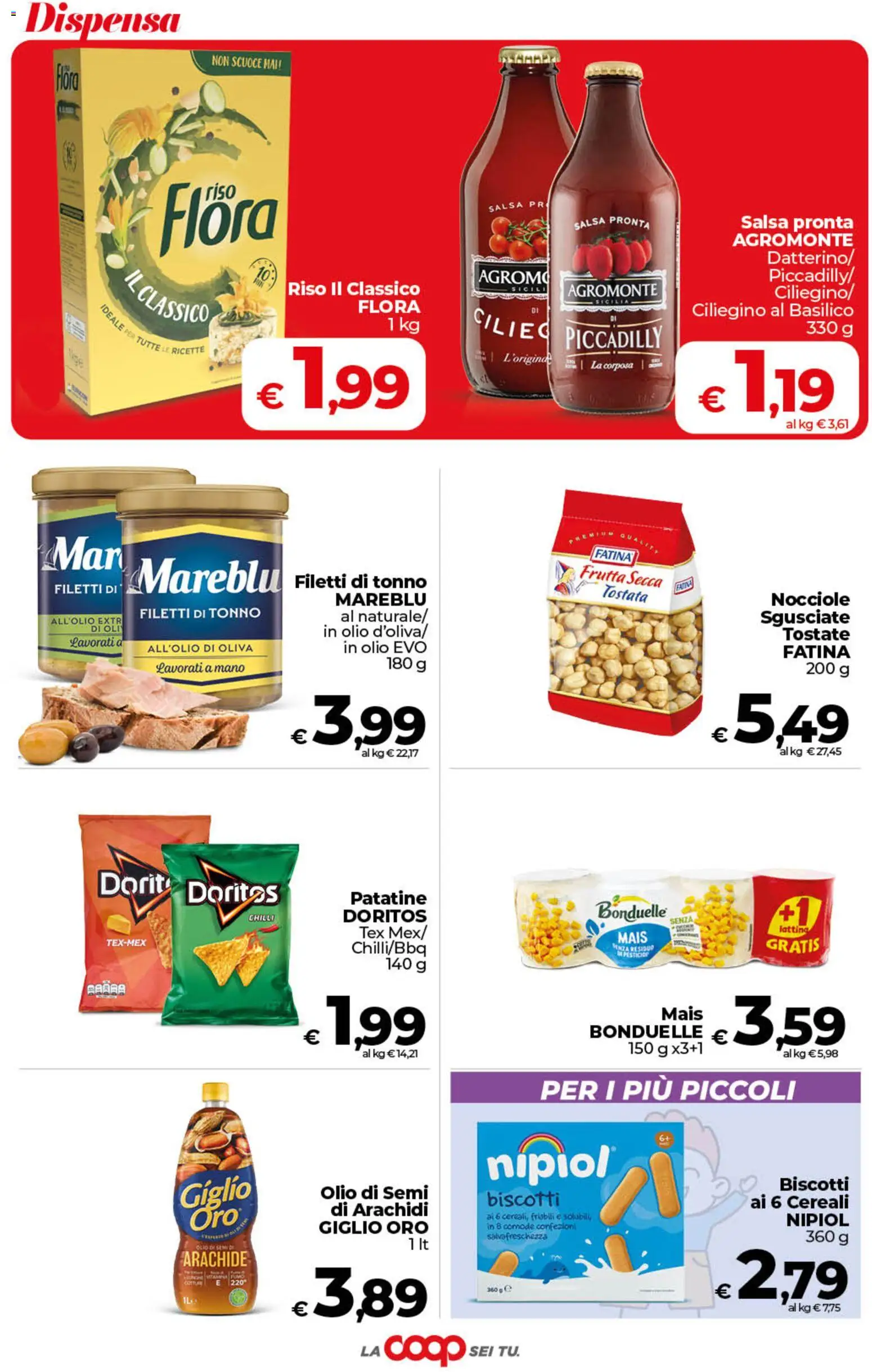 Volantino COOP del 13/10/2026 | Pagina: 22 | Prodotti: Cereali, Patatine, Biscotti, Tonno