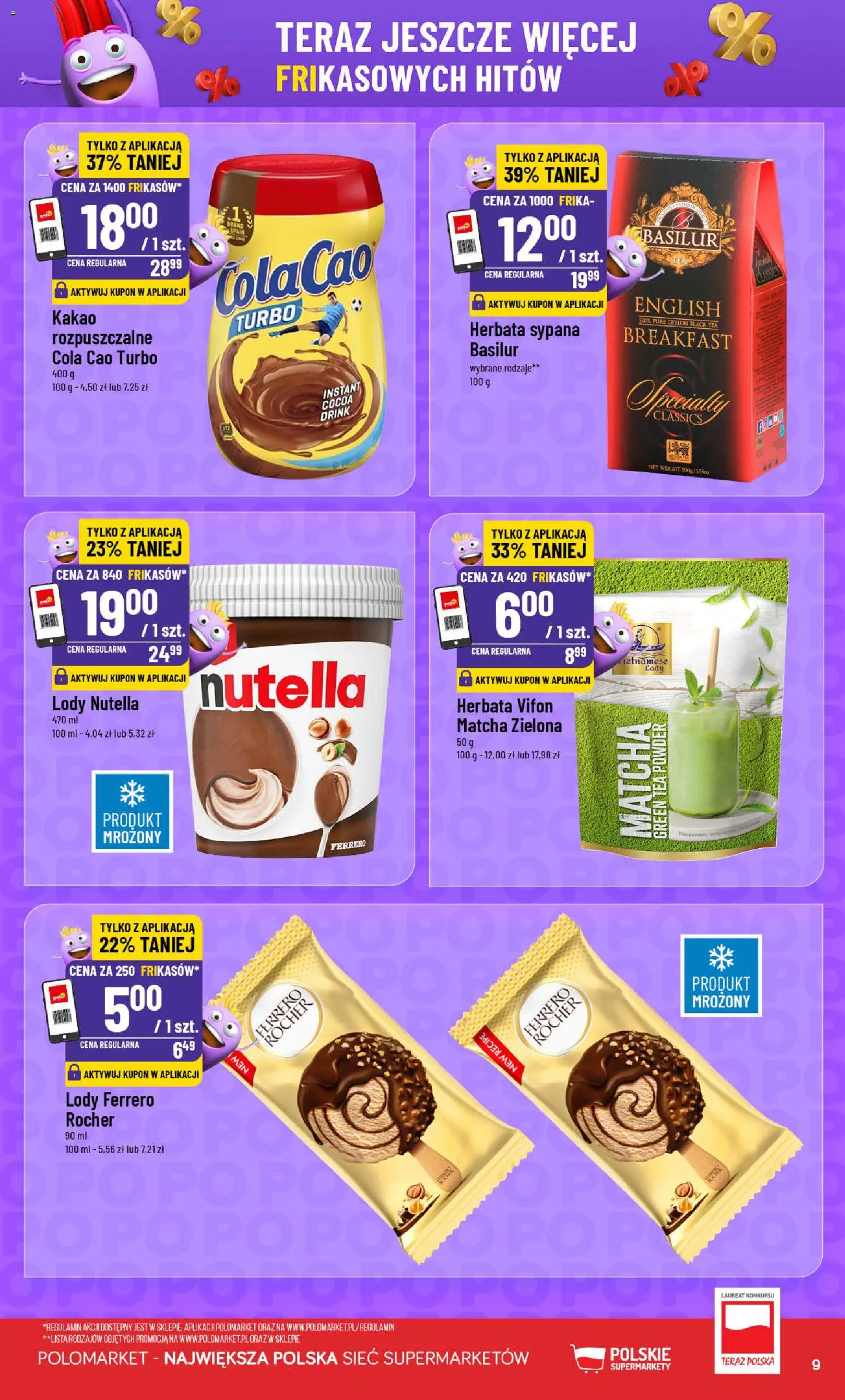 POLOmarket gazetka - Frikasowe Hity od 06.05.2026 | Strona: 9 | Produkty: Kakao, Vifon, Herbata, Ferrero rocher