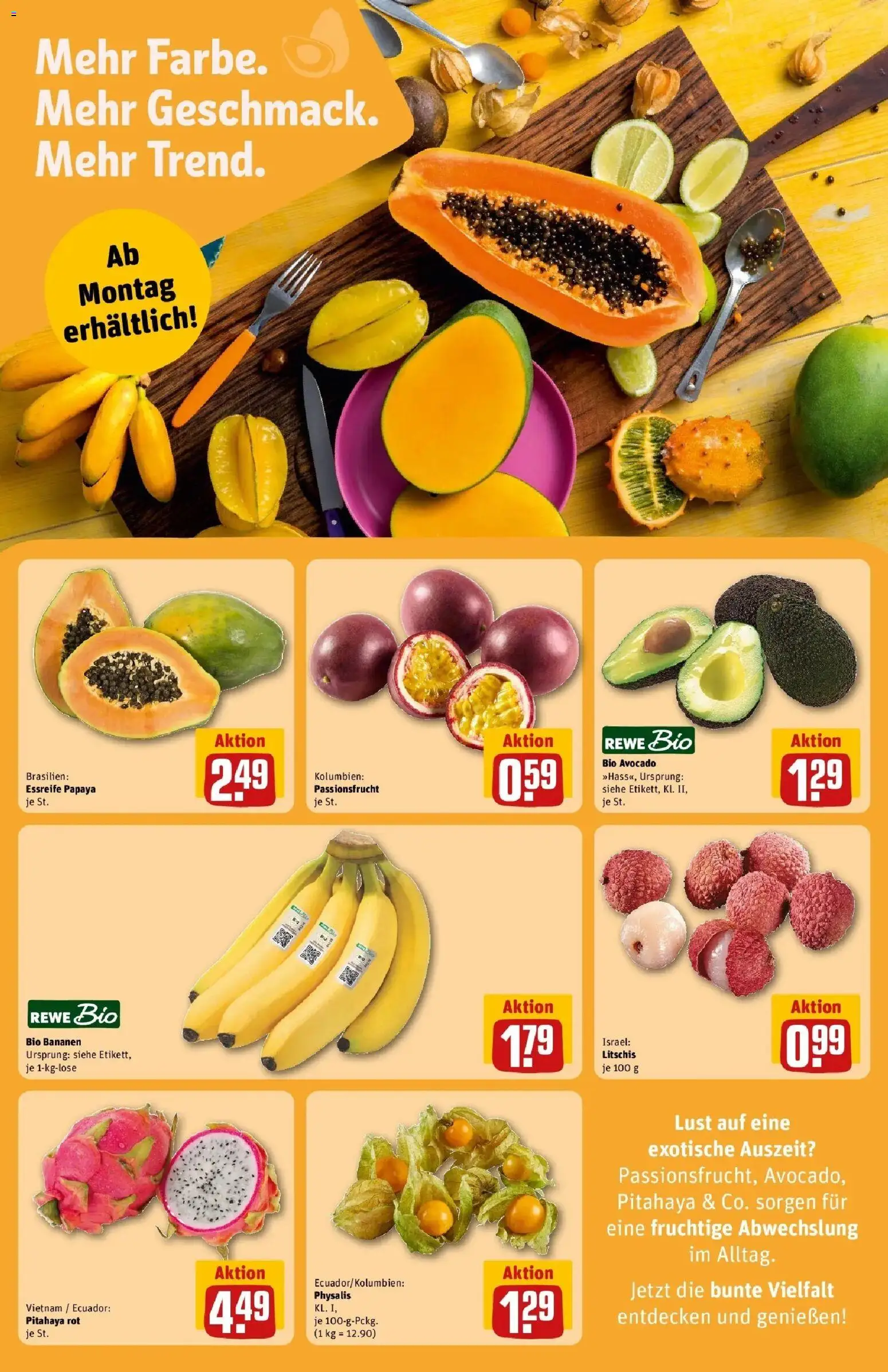 REWE Prospekt ab 17.08.2026 zum Blättern » Angebote | Seite: 11 | Produkte: Bananen, Avocado