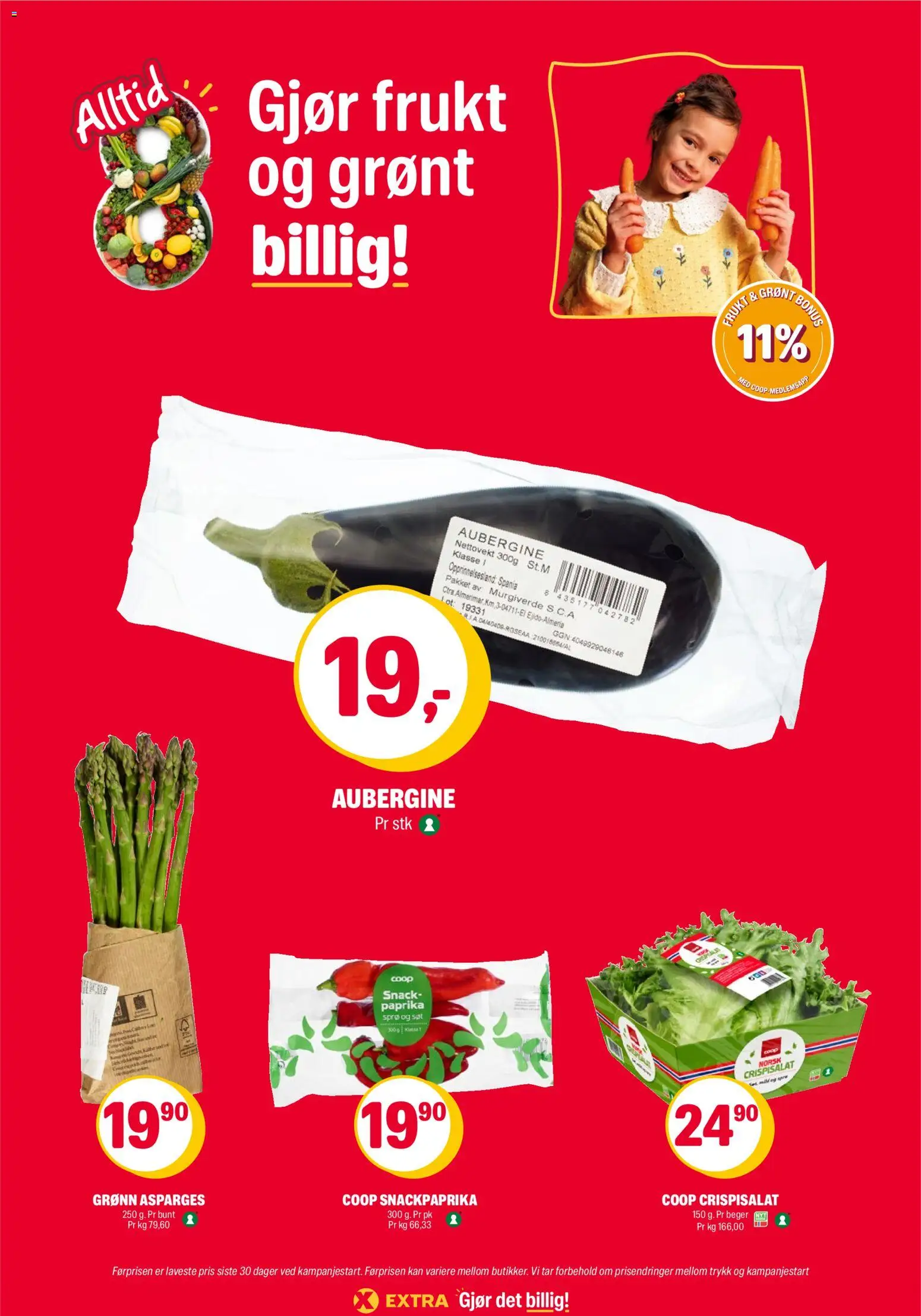 {H1} | Side: 10 | Produkter: Paprika, Aubergine, Asparges, Crispisalat