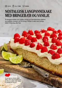 Forhåndsvisning av Nærbutikken Sommerens oppskriftshefte gyldig fra 30/06/2026 | Side: 42 | Produkter: Bringebær, 1, Vanilje