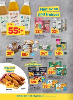 City Gross erbjudanden - Förhandsvisning av reklamblad från butik City Gross aktuell från 28/09/2026 | Sida: 6 | Produkter: Galler, Levain, Ägg, Choklad