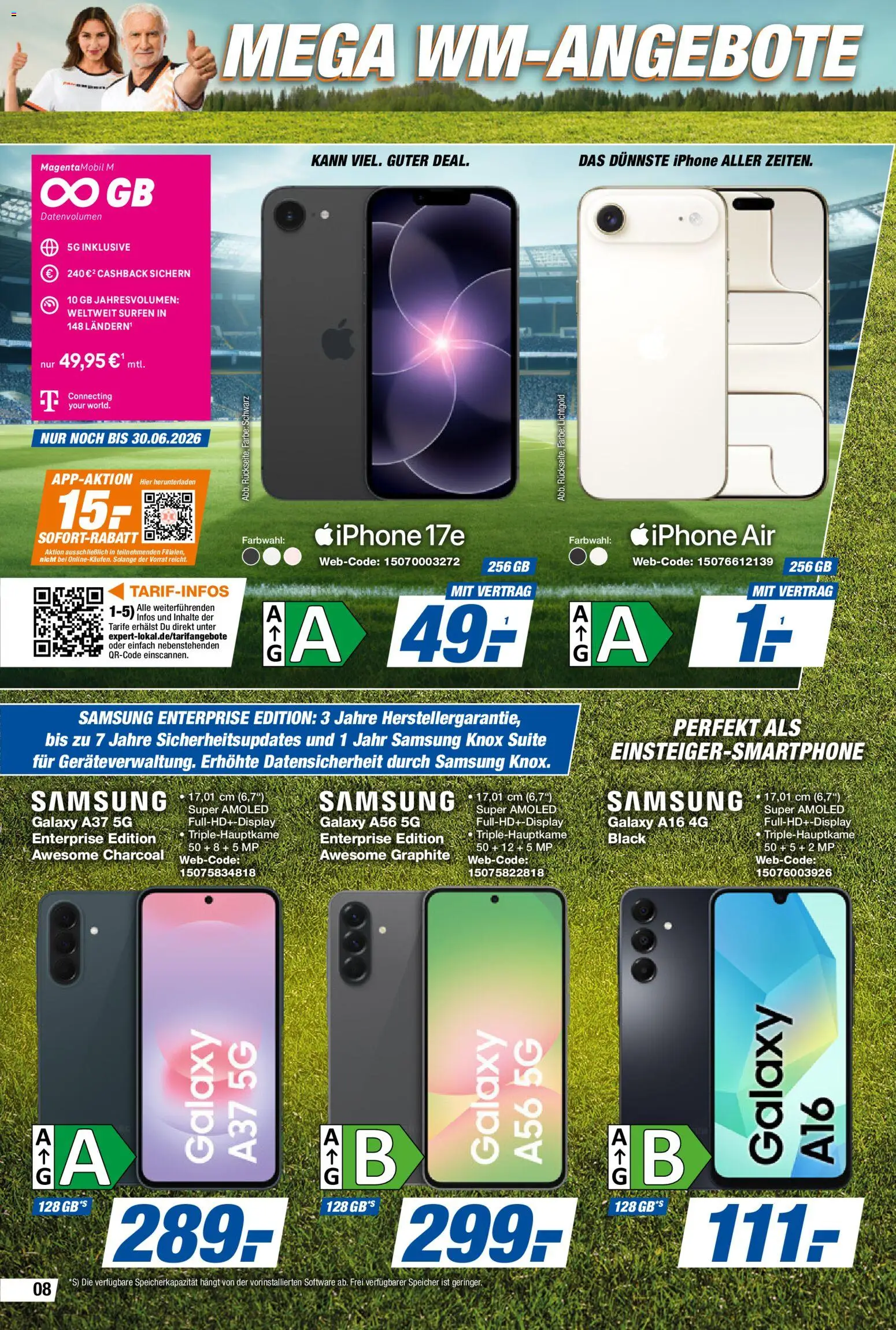 Expert Prospekt – gültig ab 26.06.2026 | Seite: 8 | Produkte: Samsung, Iphone