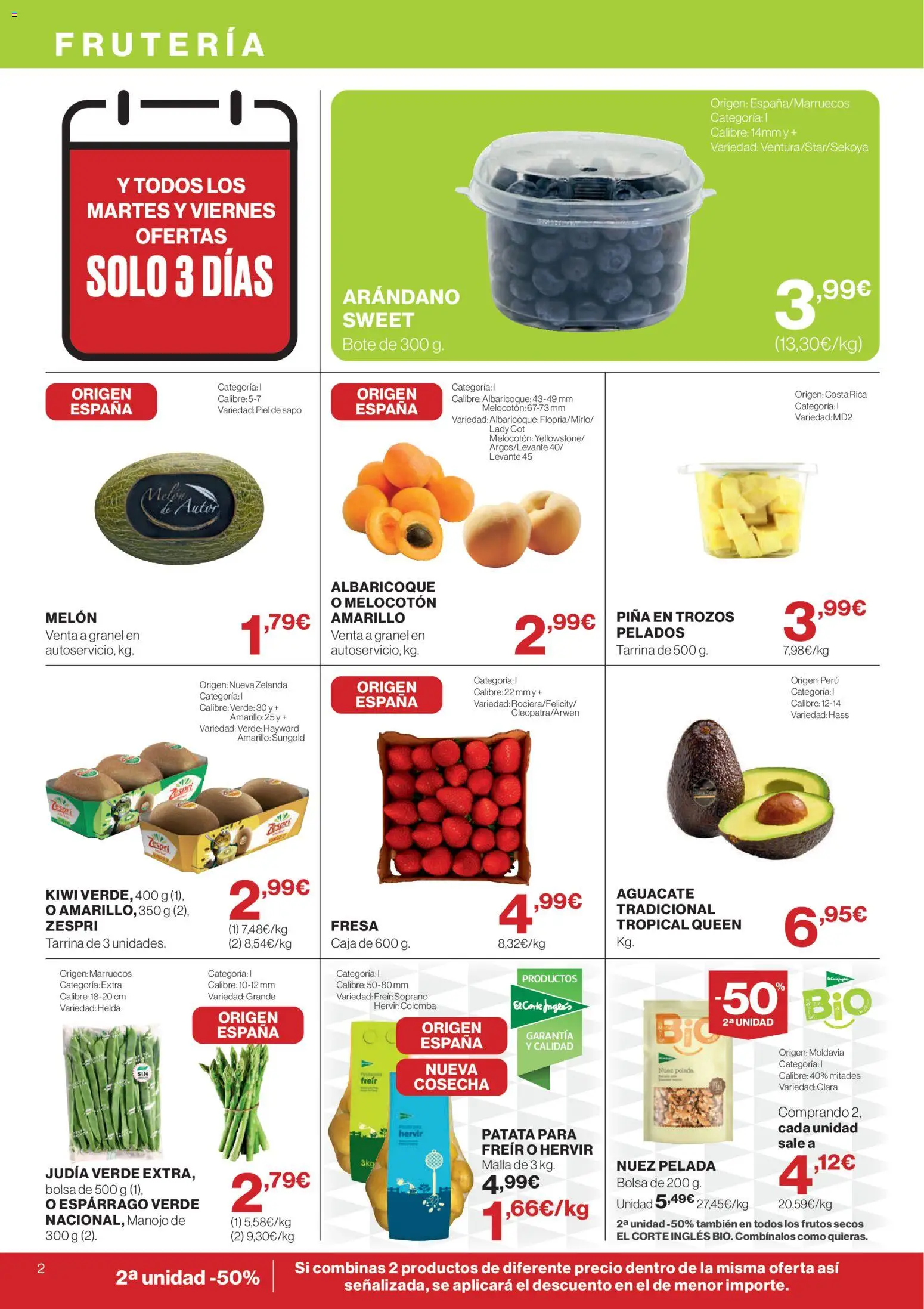 El Corte Inglés ofertas │ válido desde el 04.06.2026 | Página: 2 | Productos: Φορτιστής, Kiwi, Frutos secos, Αποφλοιωτής σκόρδου