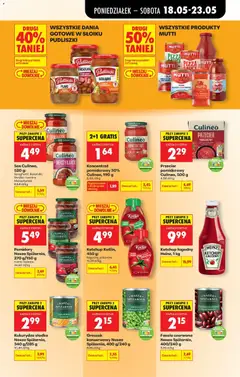 Pogląd oferty "Ketchup Kotlin, 450 g, Ketchup Kotlin, 450 g: łagodny, pikantny" - ważna od 18.05.2026 | Strona: 57 | Produkty: Koncentrat pomidorowy, Kukurydza słodka, Groszek konserwowy, Pomidory