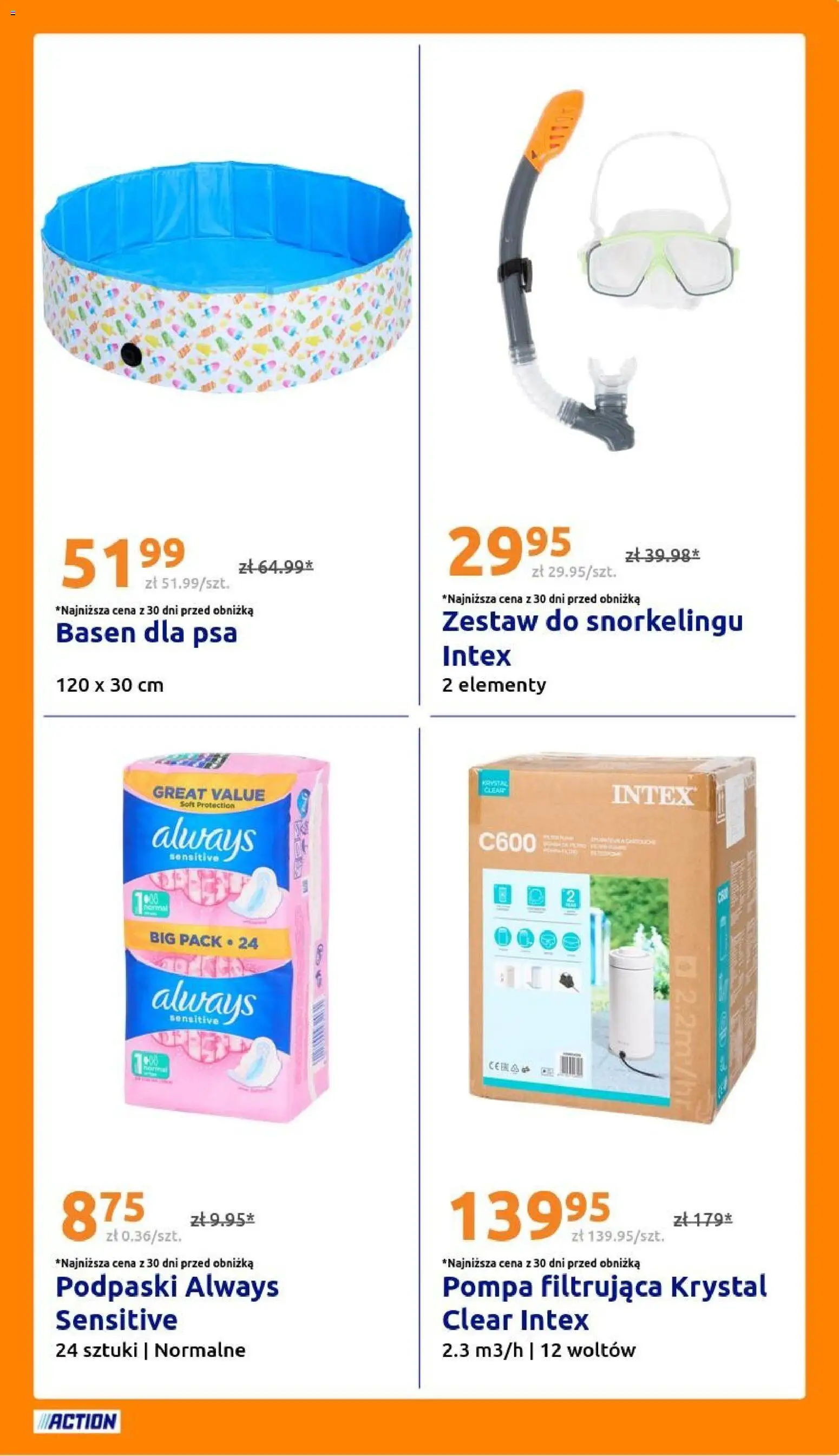 Action gazetka od 17.06.2026 | Strona: 21 | Produkty: Podpaski always, Basen, Podpaski