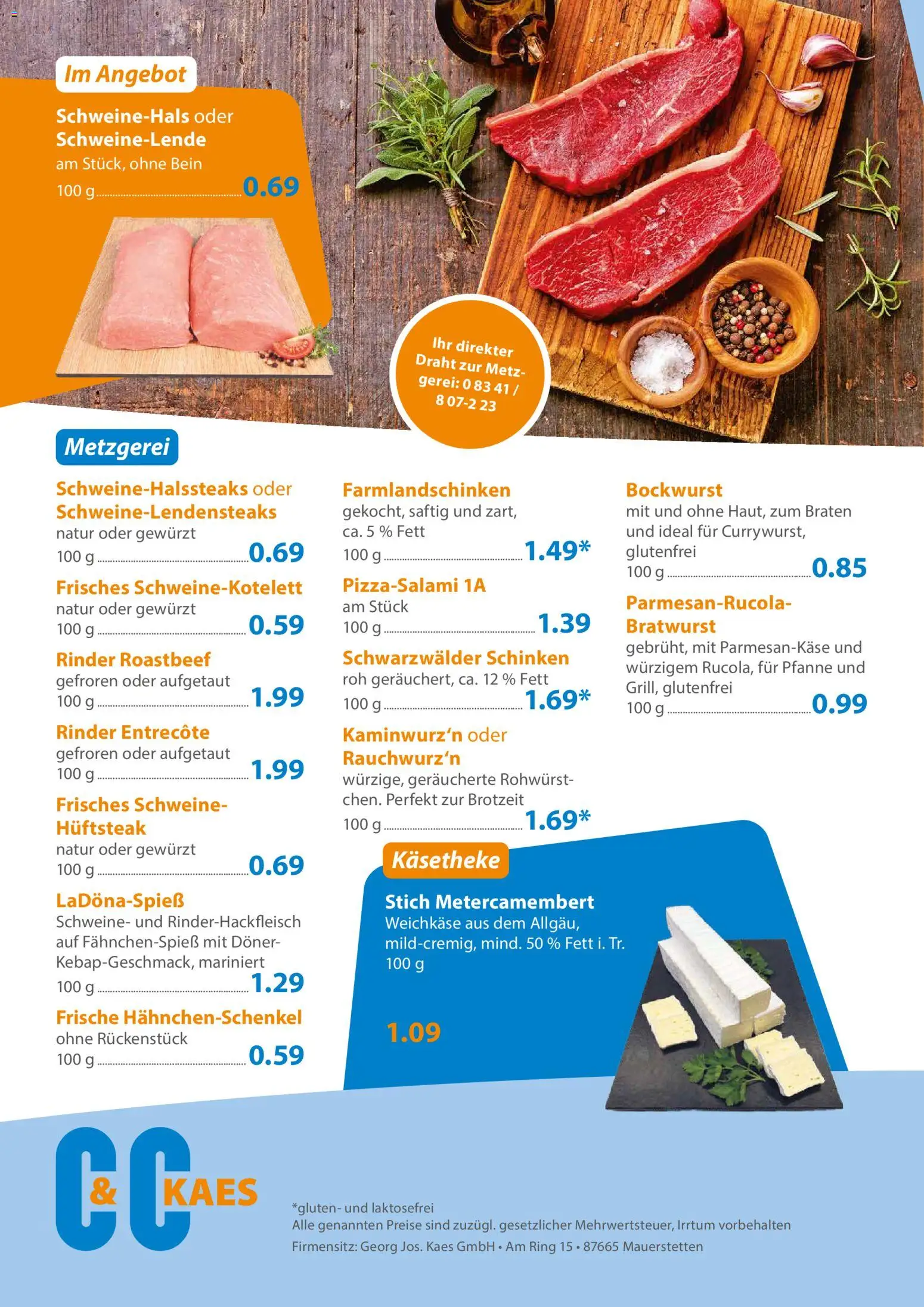 C&C Prospekt – gültig ab 24.08.2026 | Seite: 4 | Produkte: Bockwurst, Hahnchenschenkel, Bratwurst, Entrecote