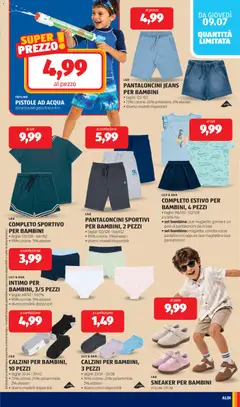 Anteprima del volantino Aldi volantino valido a partire dal 06/07/2026 | Pagina: 29 | Prodotti: Pantaloncini, Intimo, Acqua, Jeans