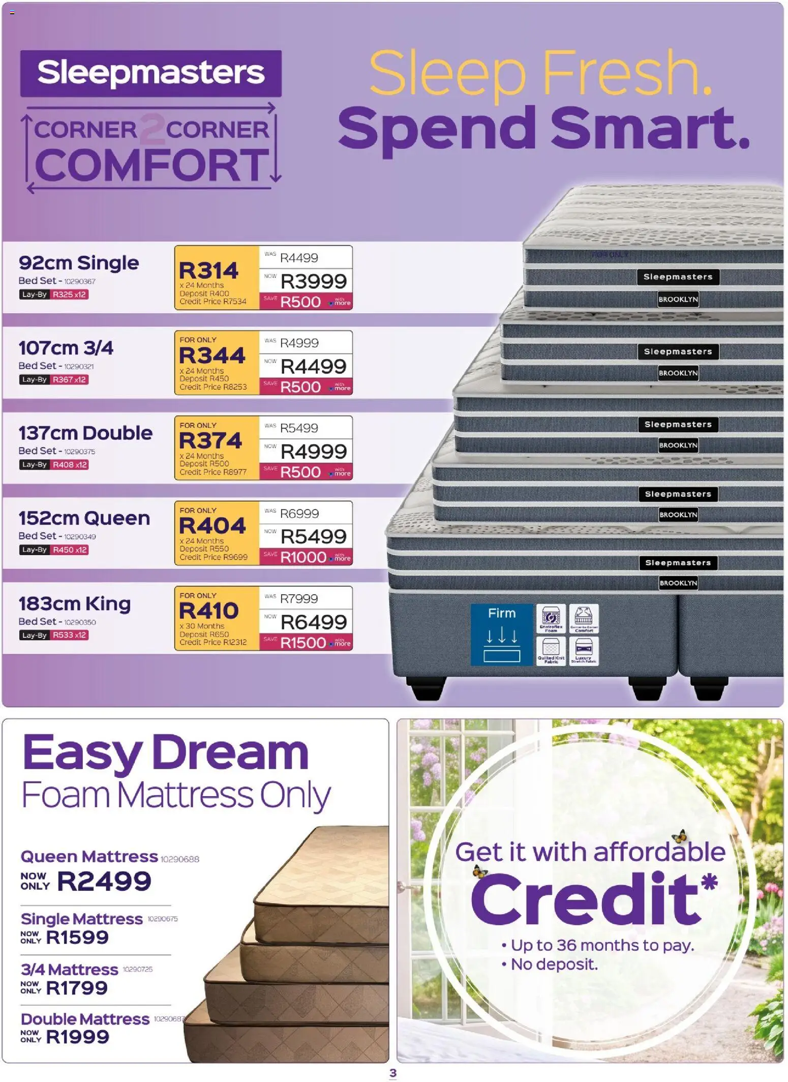 New Sleepmasters catalogue – valid from 20/08/2026 | Page: 3