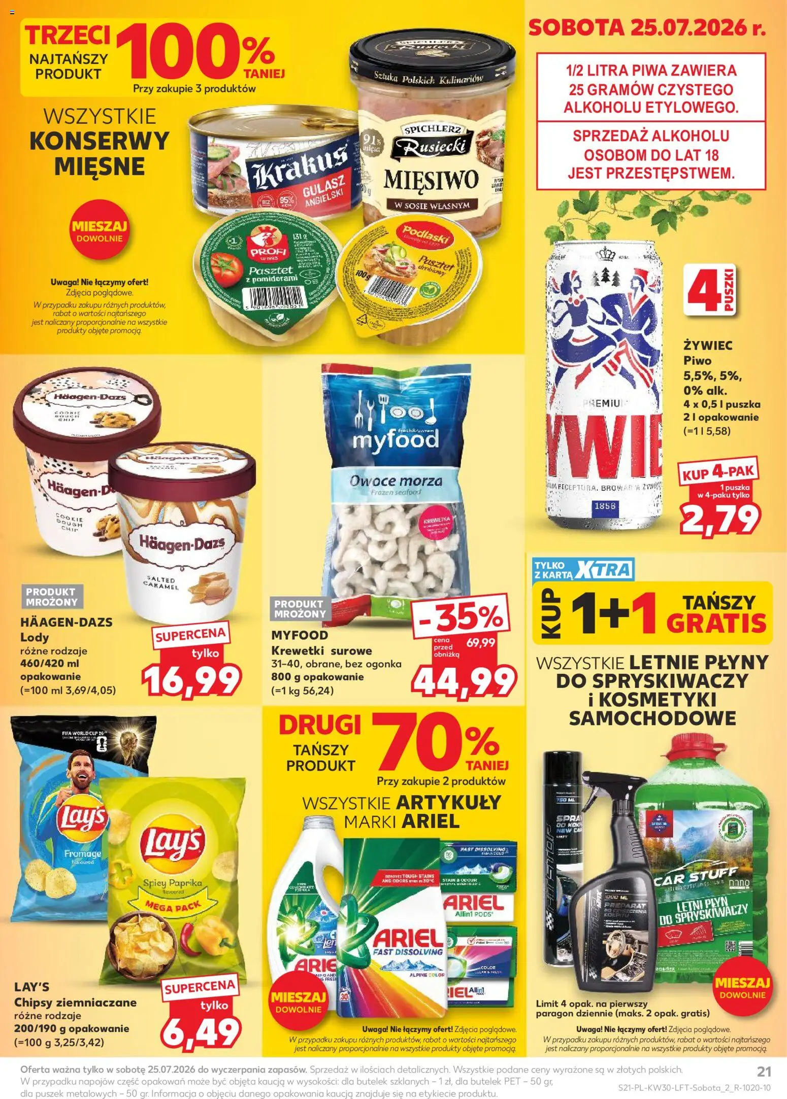 Kaufland Polsko leták od 23.07.2026 | Strana: 21 | Produkty: Paprika, Ariel, Lay's, Chipsy