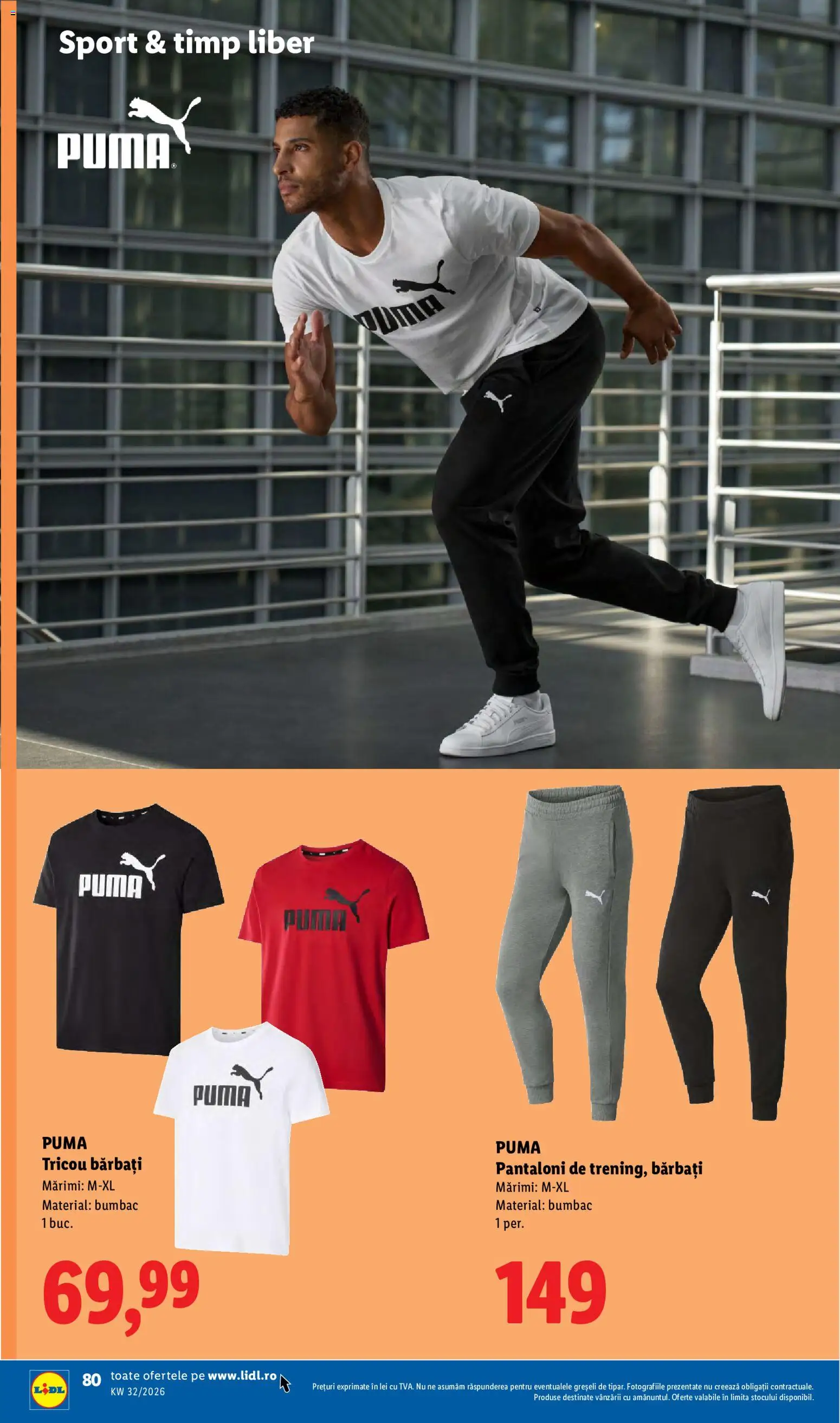 Noul catalog Lidl – valabil de la 03.08.2026 | Pagină: 80 | Produse: Sport, Tricou, Pantaloni