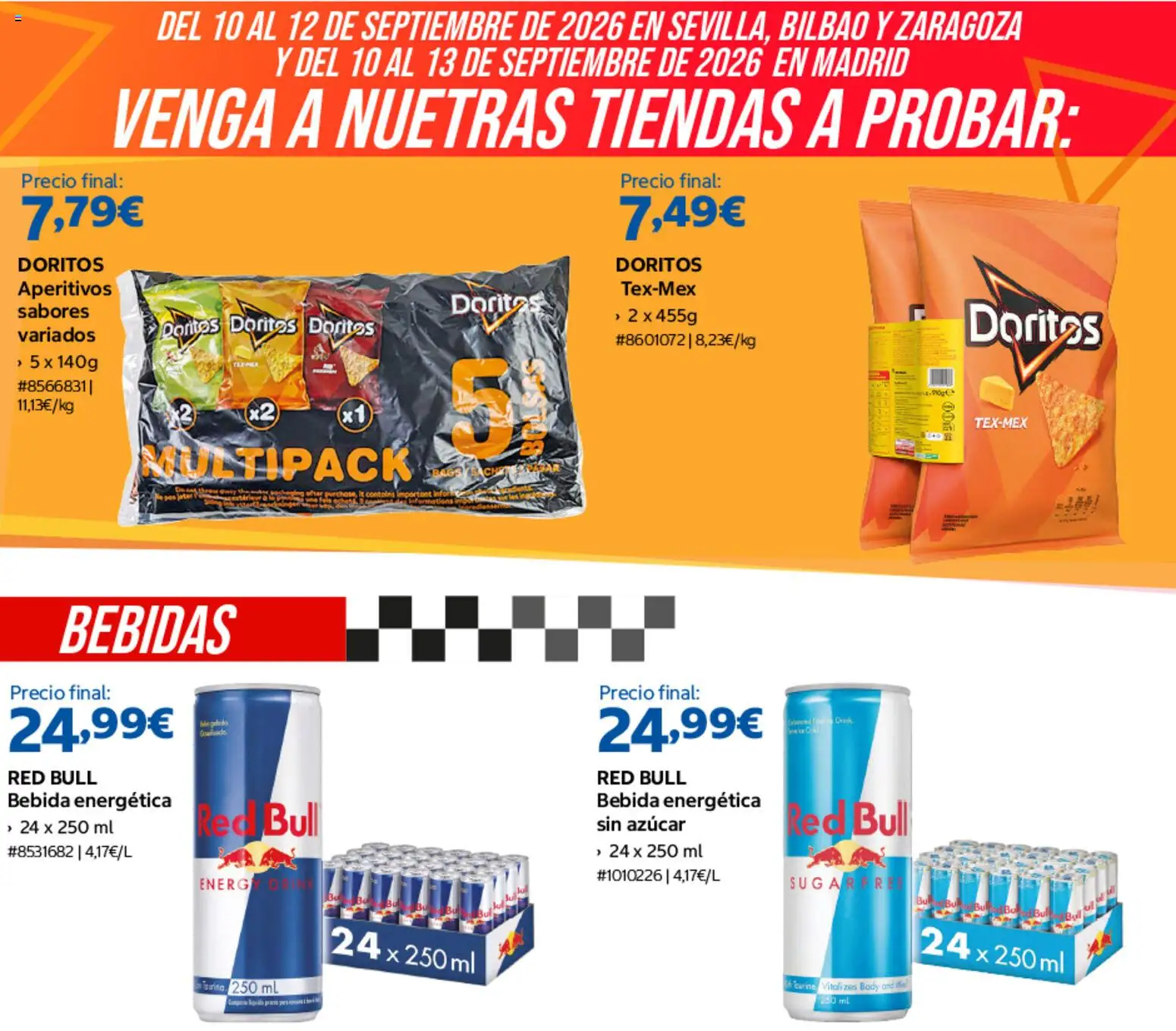 Costco Preparados para el gran evento │ válido desde el 08/09/2026 | Página: 7 | Productos: Bebida energética, Red Bull, Bebidas, Azúcar