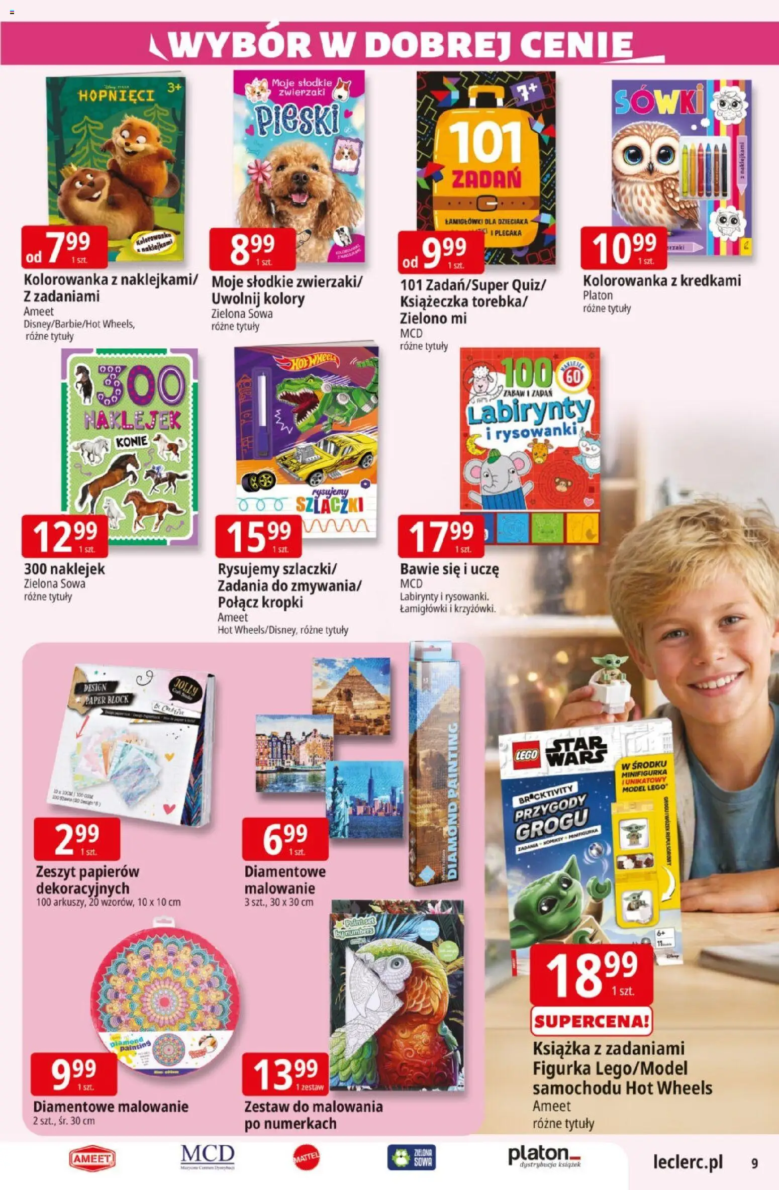 E.Leclerc gazetka od 12.05.2026 | Strona: 9 | Produkty: Zeszyt, Lego