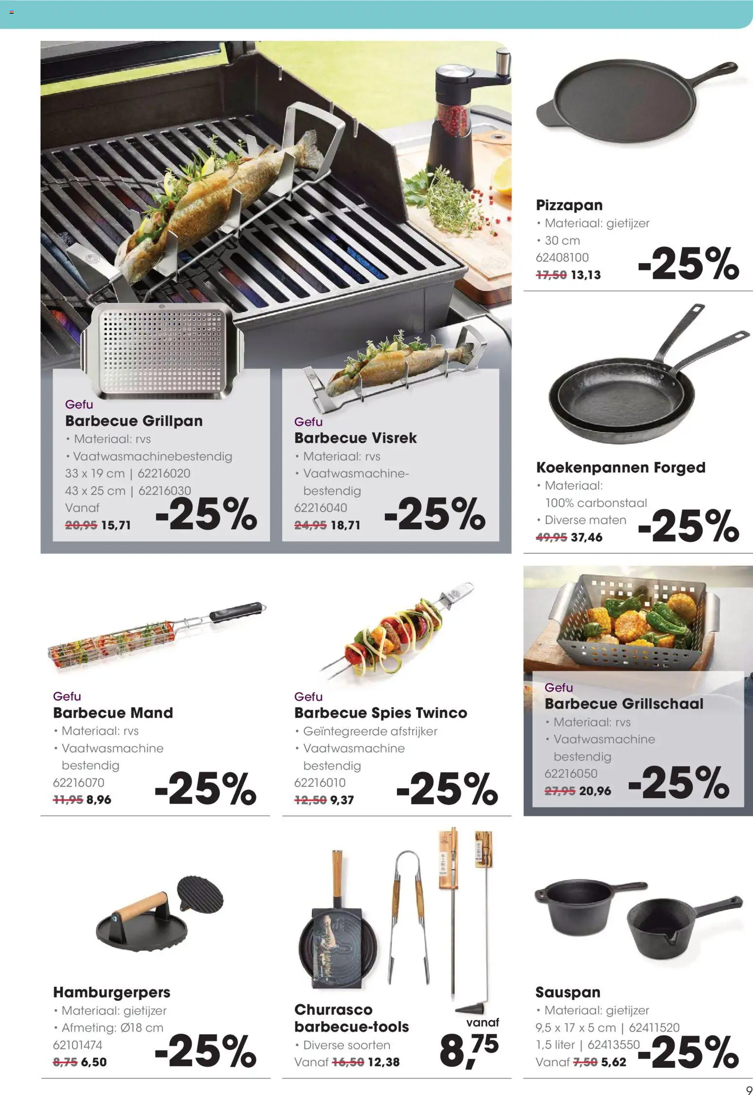 {H1} | Pagina: 9 | Producten: Gietijzer, Mand, Barbecue