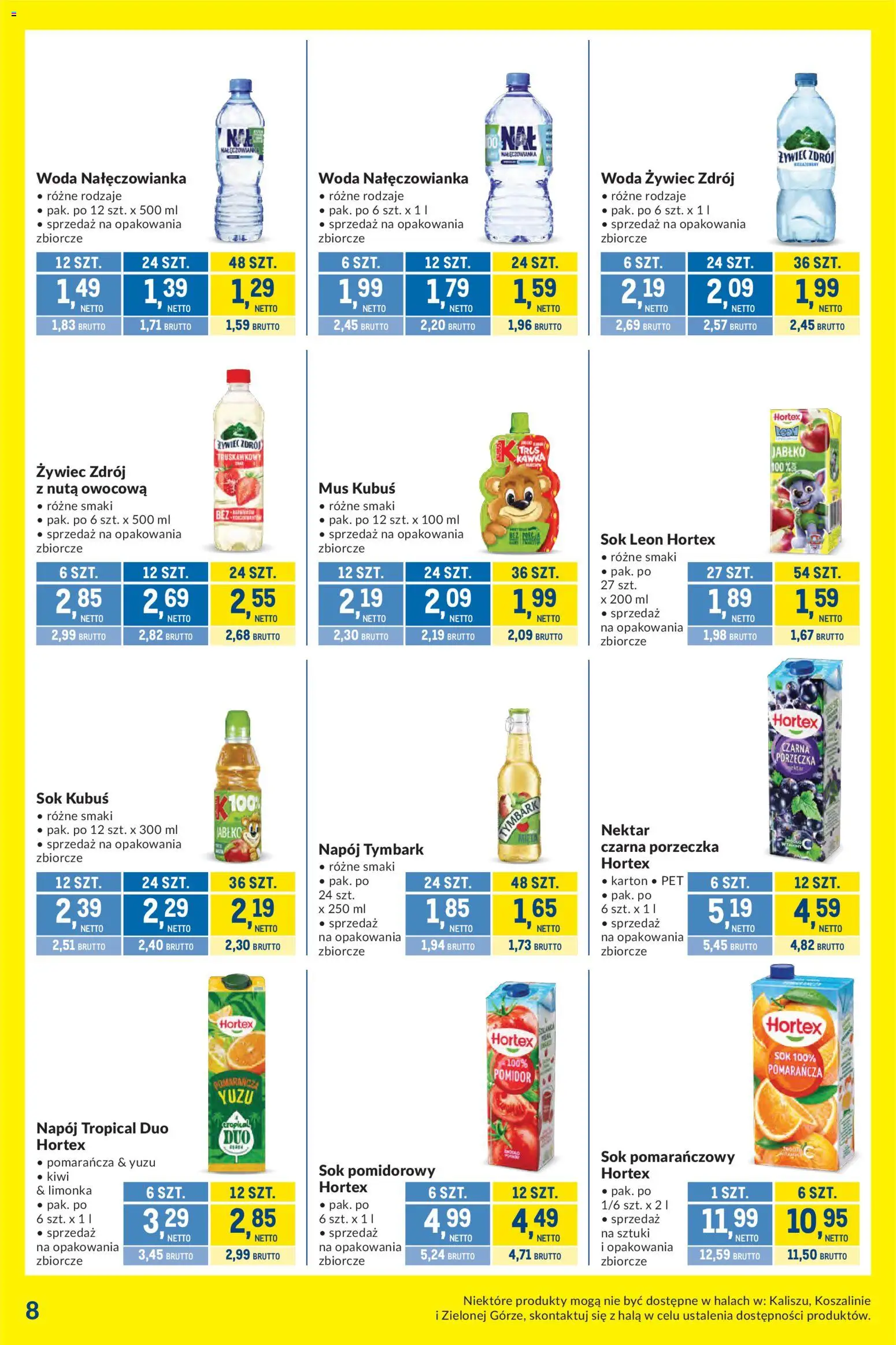 Makro gazetka - Kupujesz więcej płacisz mniej od 07.07.2026 | Strona: 8 | Produkty: Limonka, Woda żywiec, Sok pomarańczowy, Woda