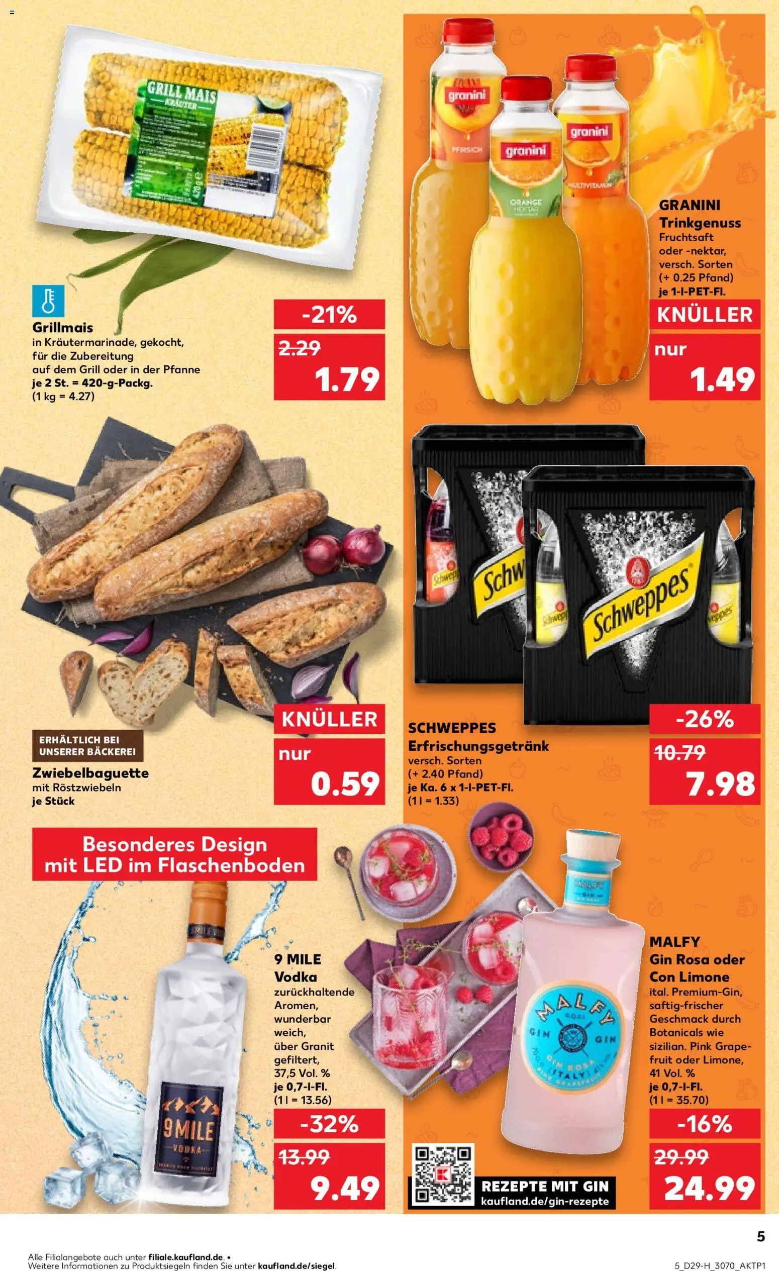 Kaufland Prospekt Leipzig – gültig ab 16.07.2026 | Seite: 5 | Produkte: Grill, Bäckerei, Pfirsich, Granini