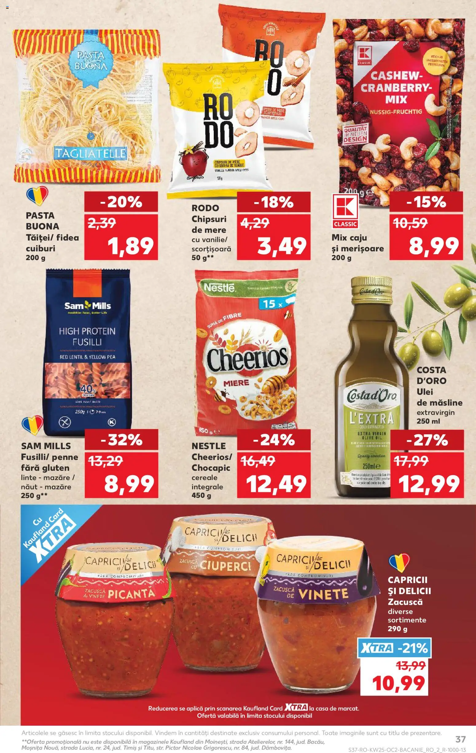 Noul catalog Kaufland – valabil de la 17.06.2026 | Pagină: 37 | Produse: Mere, Caju, Chipsuri, Zacuscă