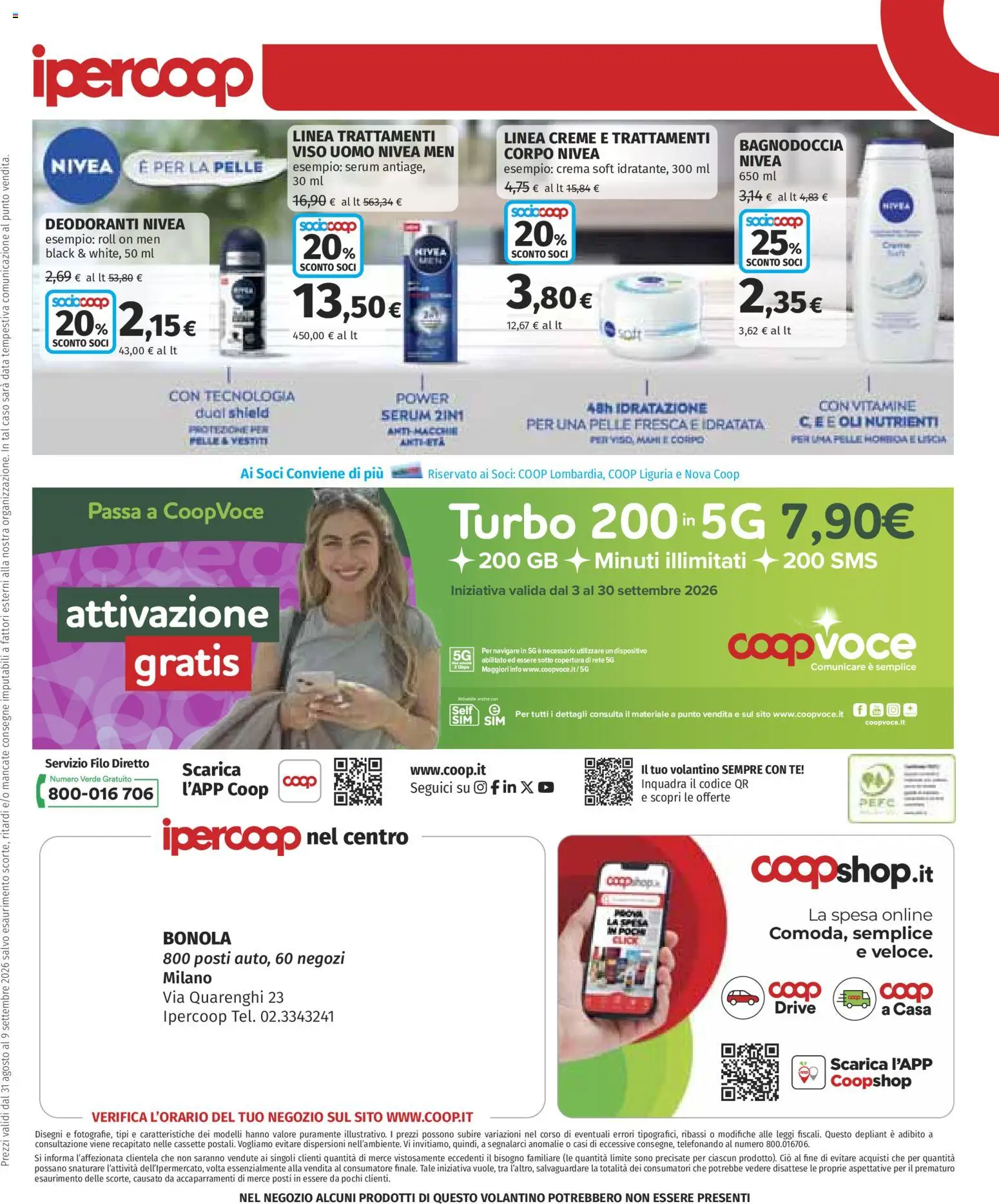 Volantino Ipercoop del 31/08/2026 | Pagina: 8 | Prodotti: Vestiti, Crema, Tè, Data