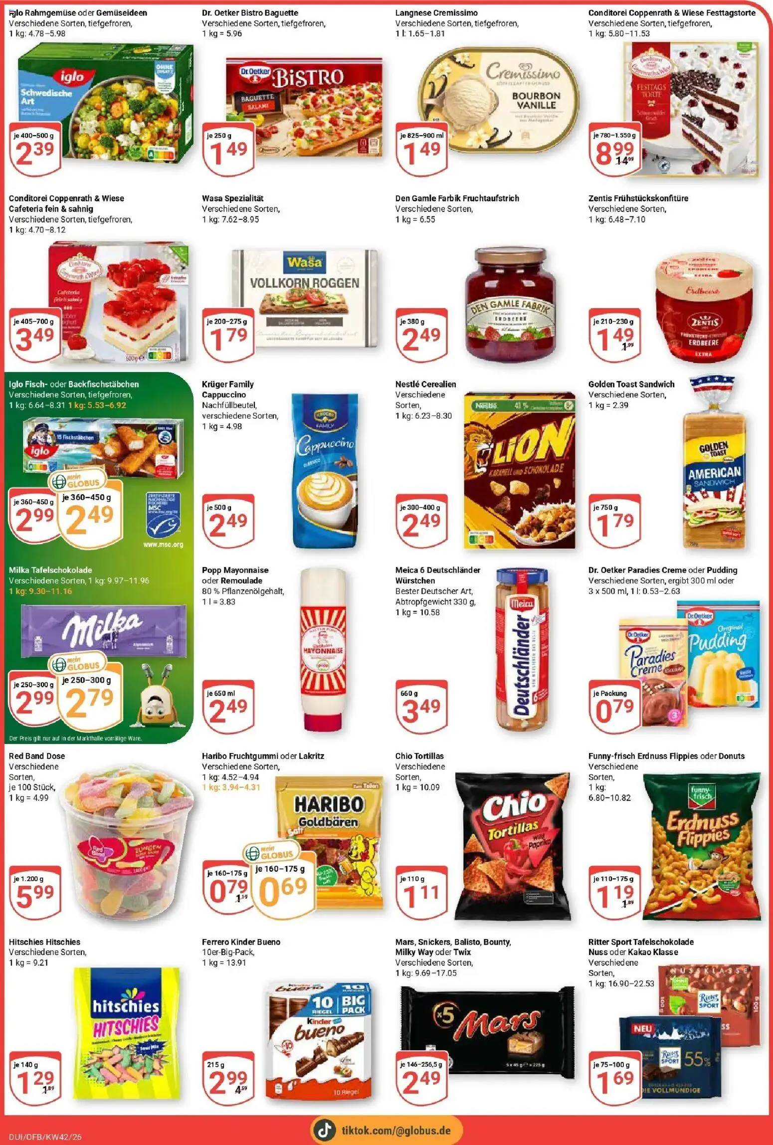 Globus Prospekt Duisburg (ab 12.10.2026) » Angebote online | Seite: 3 | Produkte: Toast, Kinder bueno, Baguette, Vanille